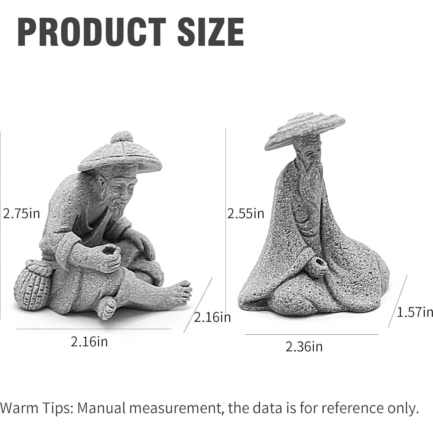 Estatuas de Pescadores en Arenisca DUZFOREI - Decoración Zen