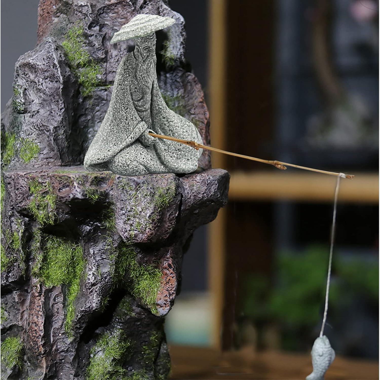 Estatuas de Pescadores en Arenisca DUZFOREI - Decoración Zen