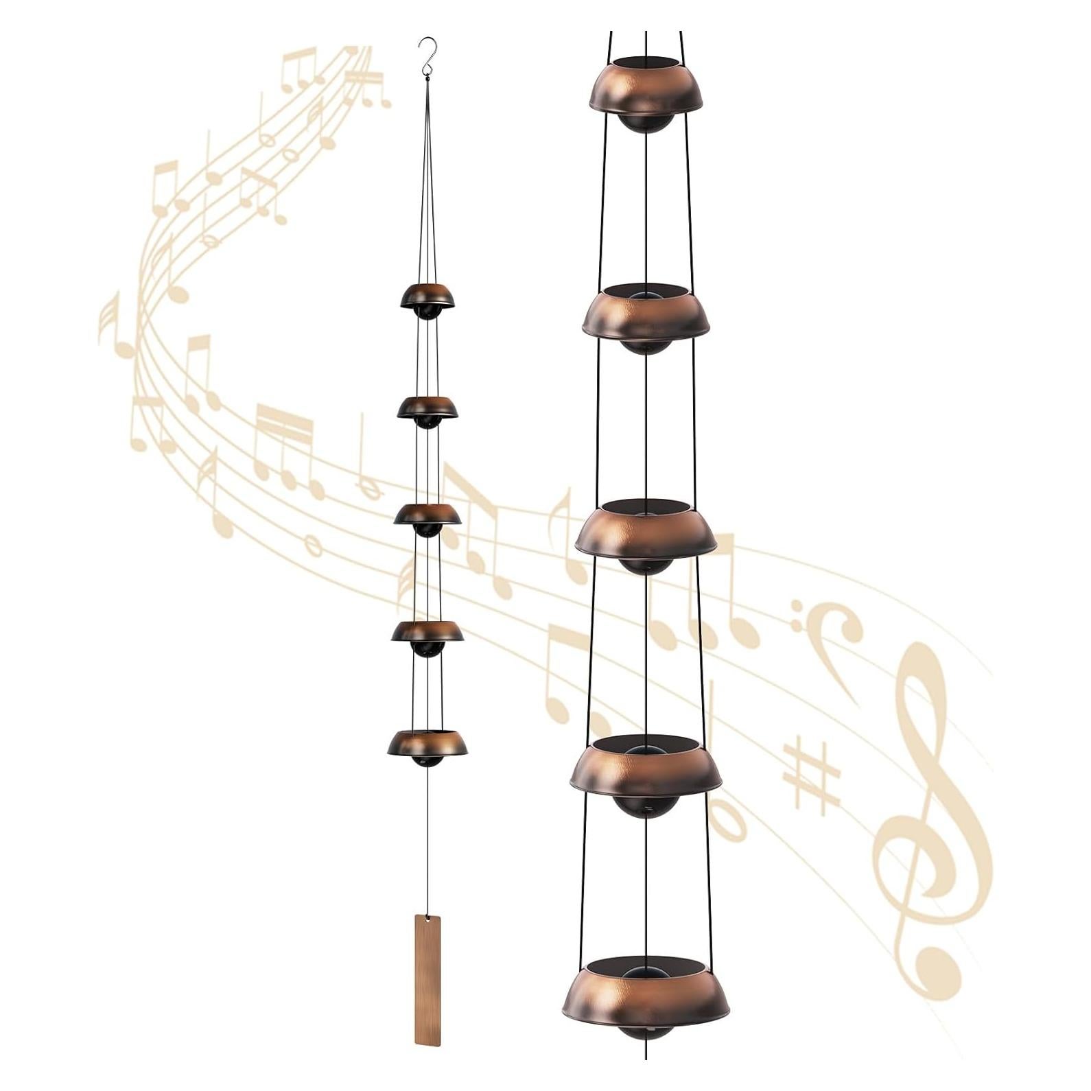 Campana de Viento de Cobre Coobest 91 cm Feng Shui 5 Campanas