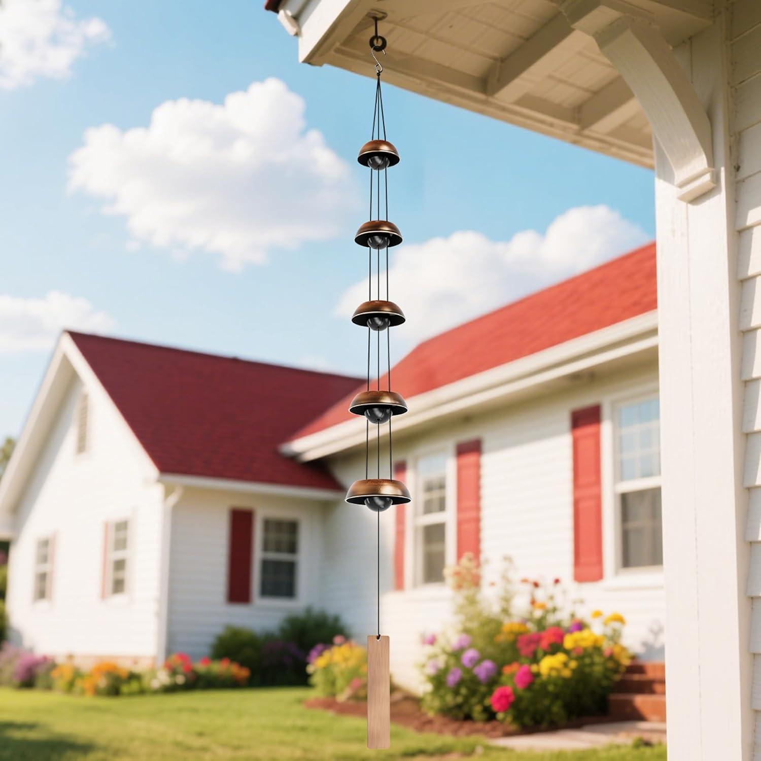 Campana de Viento de Cobre Coobest 91 cm Feng Shui 5 Campanas