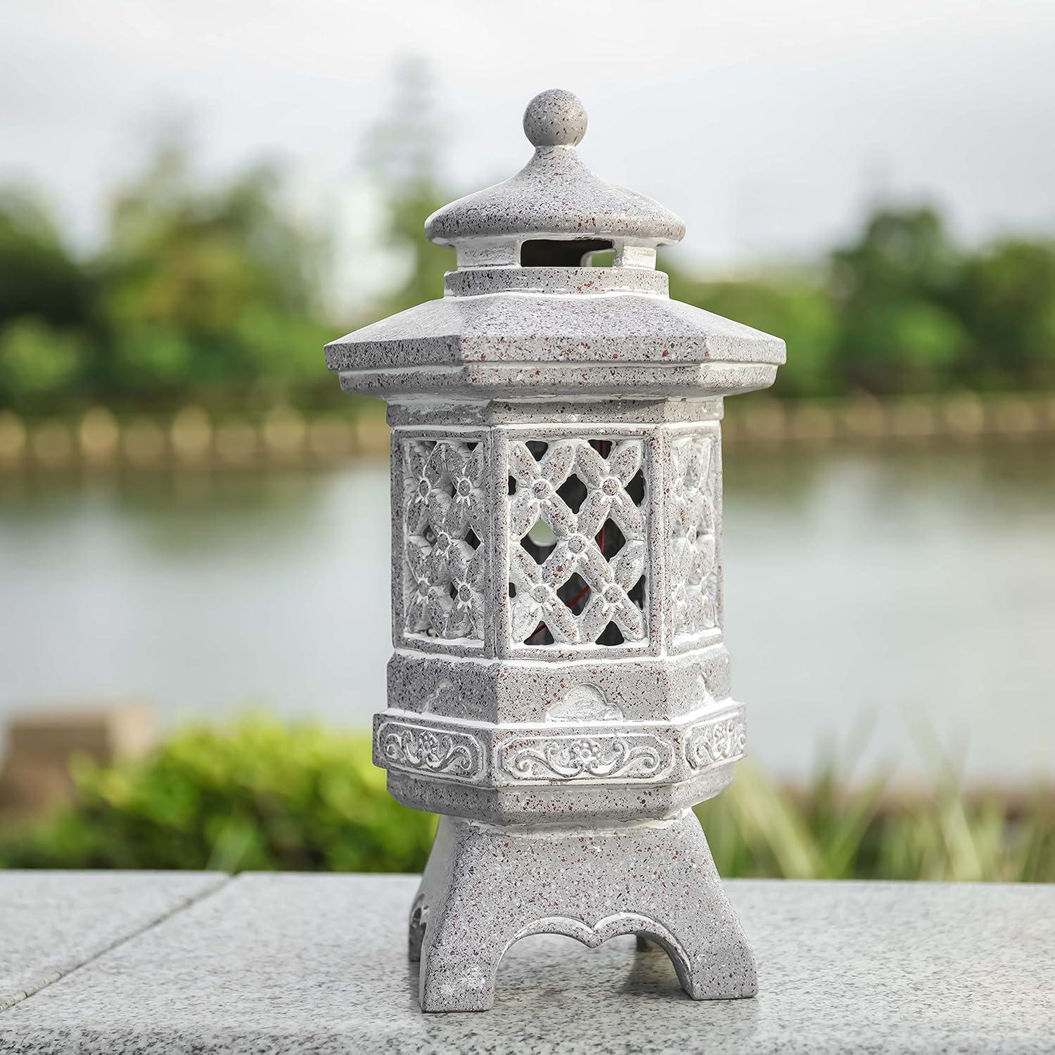 Estatua de Jardín Pagoda Solar COLECCIONES DE TERESA 21.1 cm