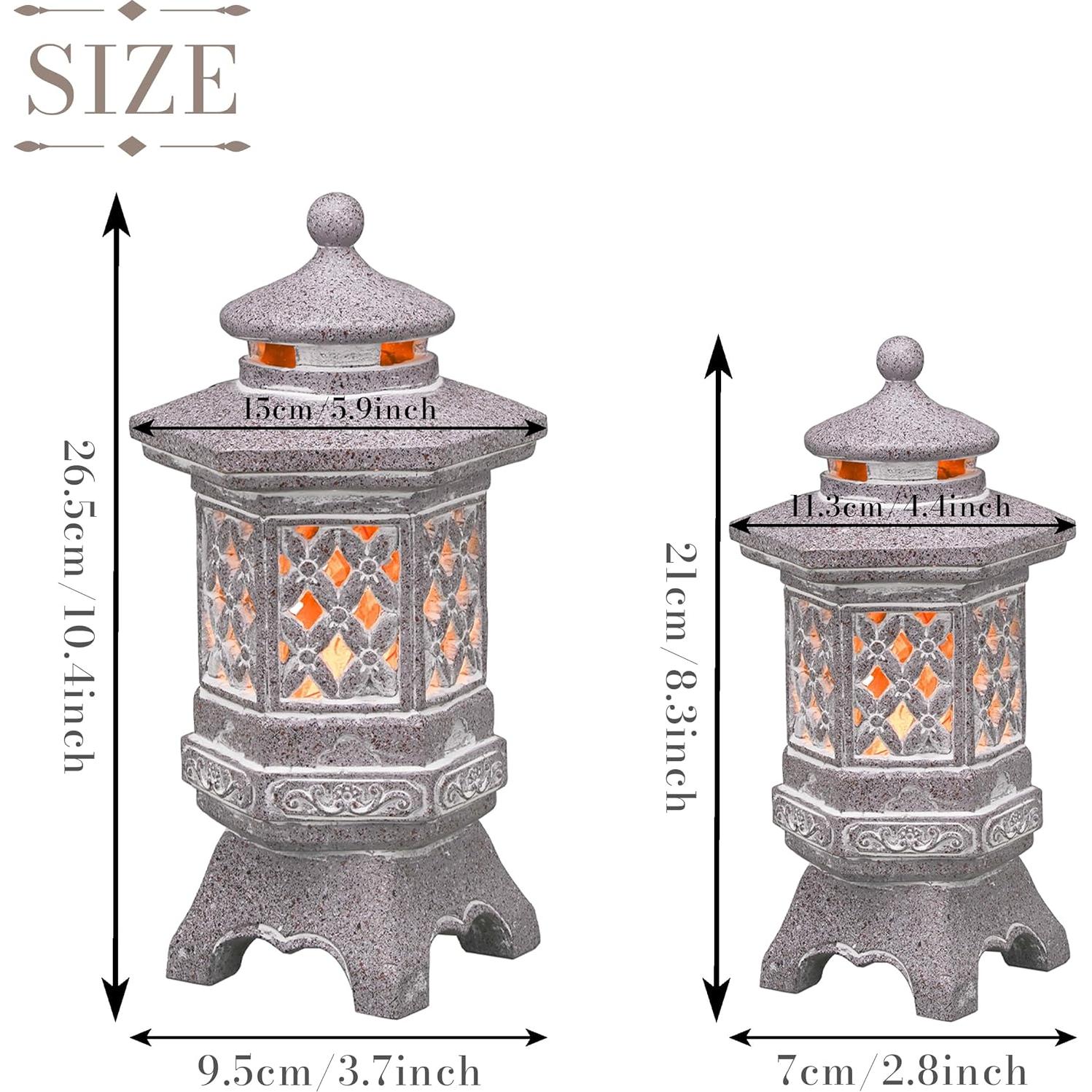 Estatua de Jardín Pagoda Solar COLECCIONES DE TERESA 21.1 cm