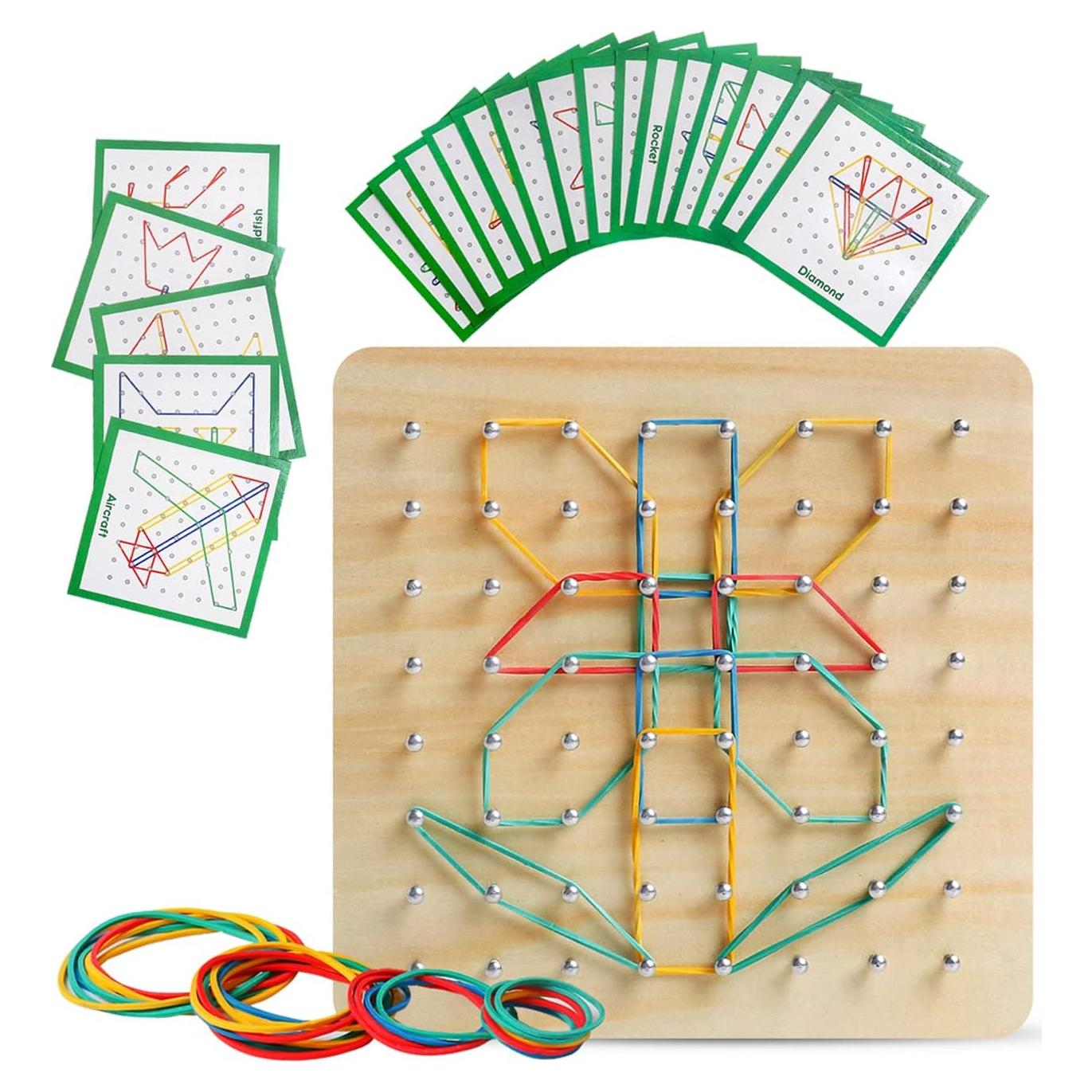 Tablero Geométrico de Madera Skrtuan 17,78 cm Juguete Educativo