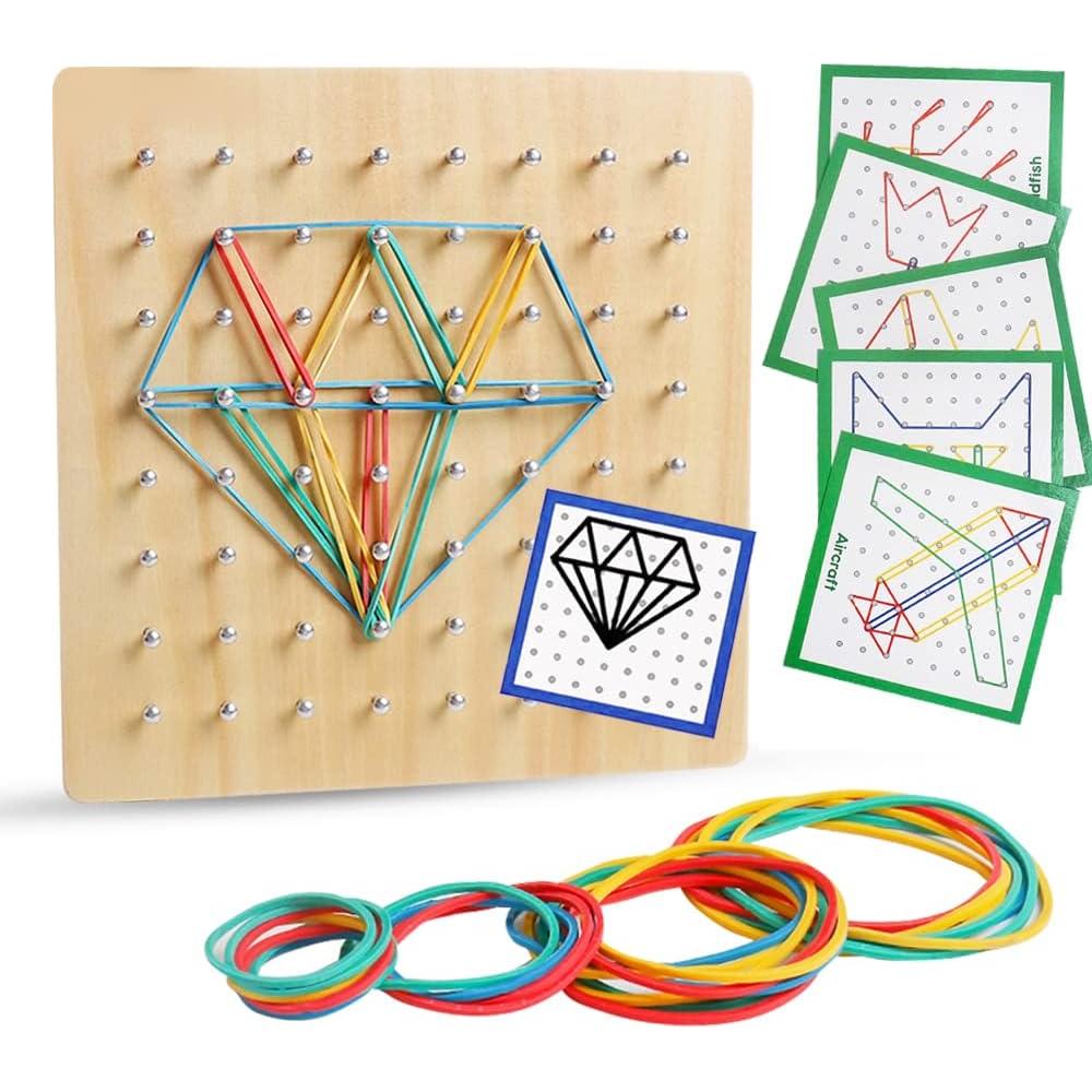 Tablero Geométrico de Madera Skrtuan 17,78 cm Juguete Educativo