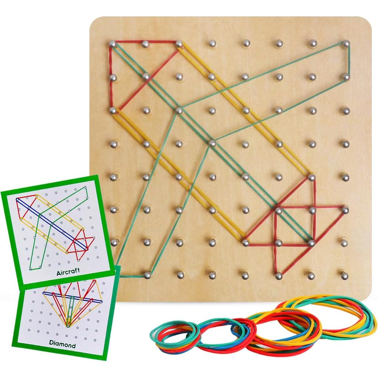 Tablero Geométrico de Madera Skrtuan 17,78 cm Juguete Educativo
