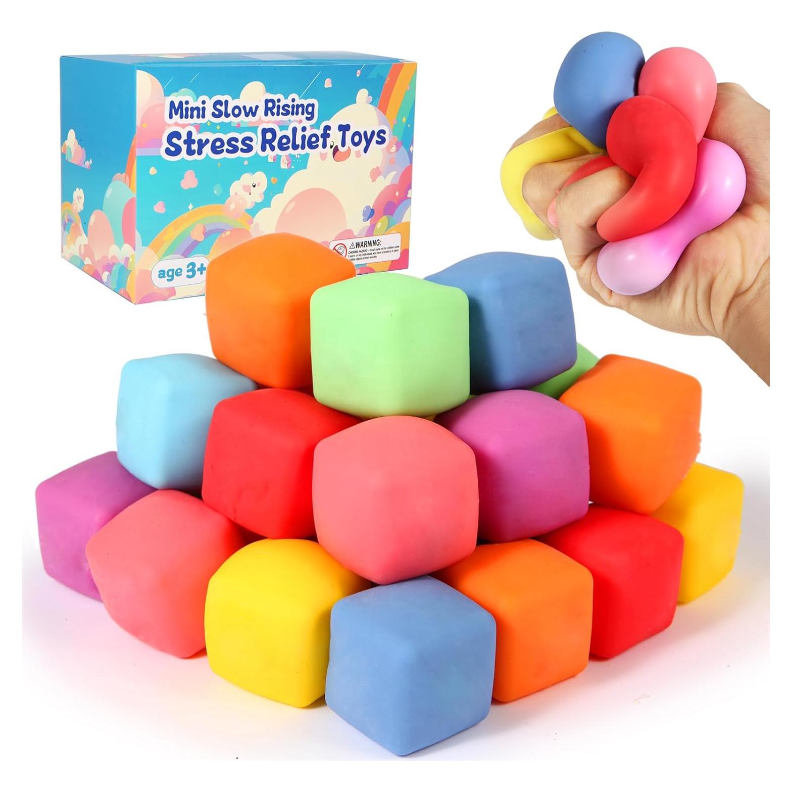 Paquete de 24 Cubos Antiestrés Rifang 3.56 cm Juguetes Squishy