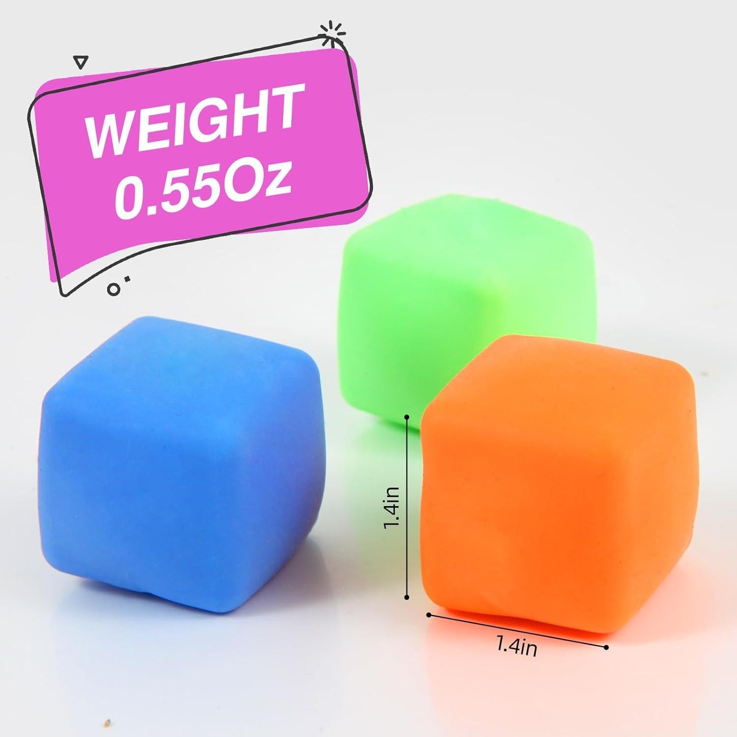 Paquete de 24 Cubos Antiestrés Rifang 3.56 cm Juguetes Squishy