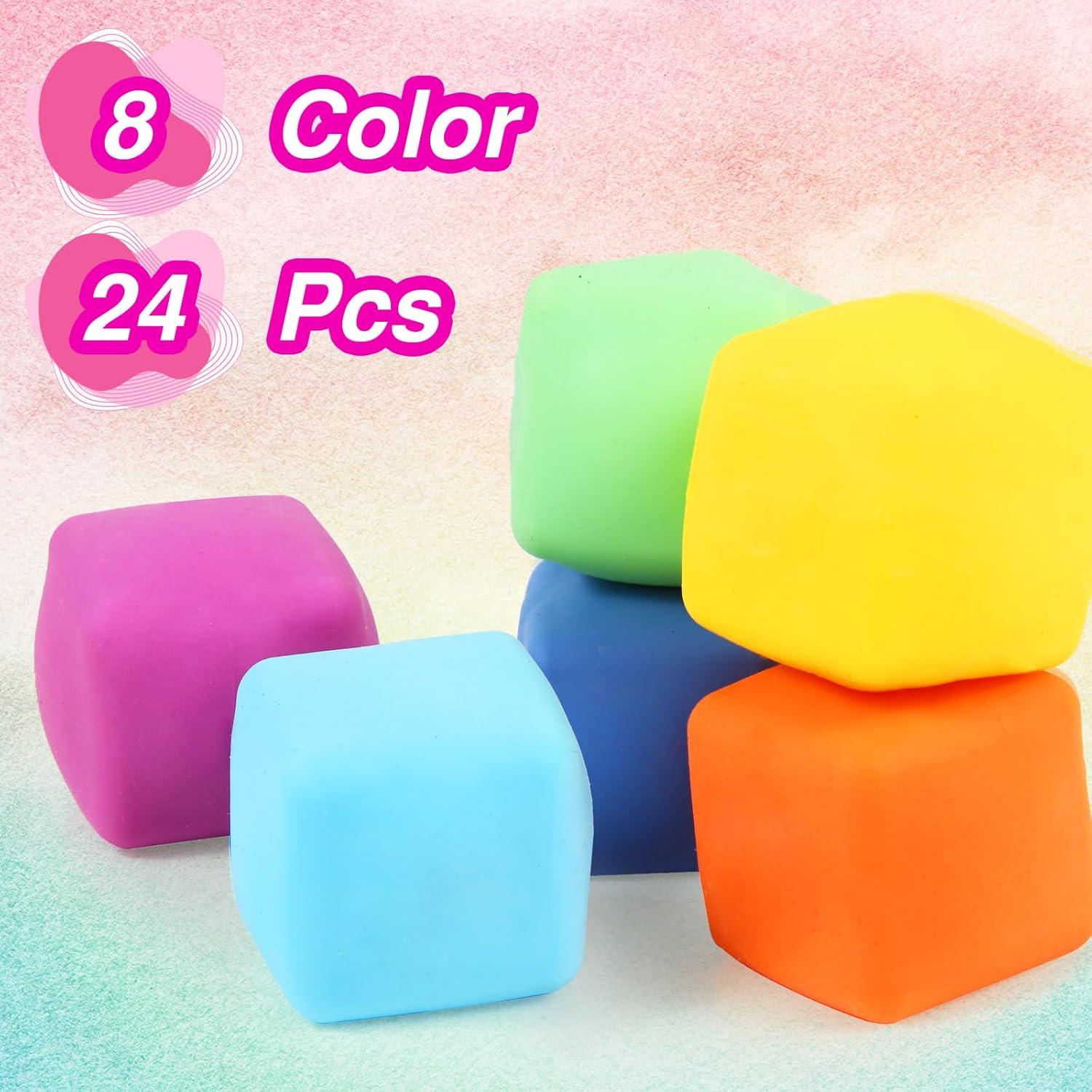 Paquete de 24 Cubos Antiestrés Rifang 3.56 cm Juguetes Squishy