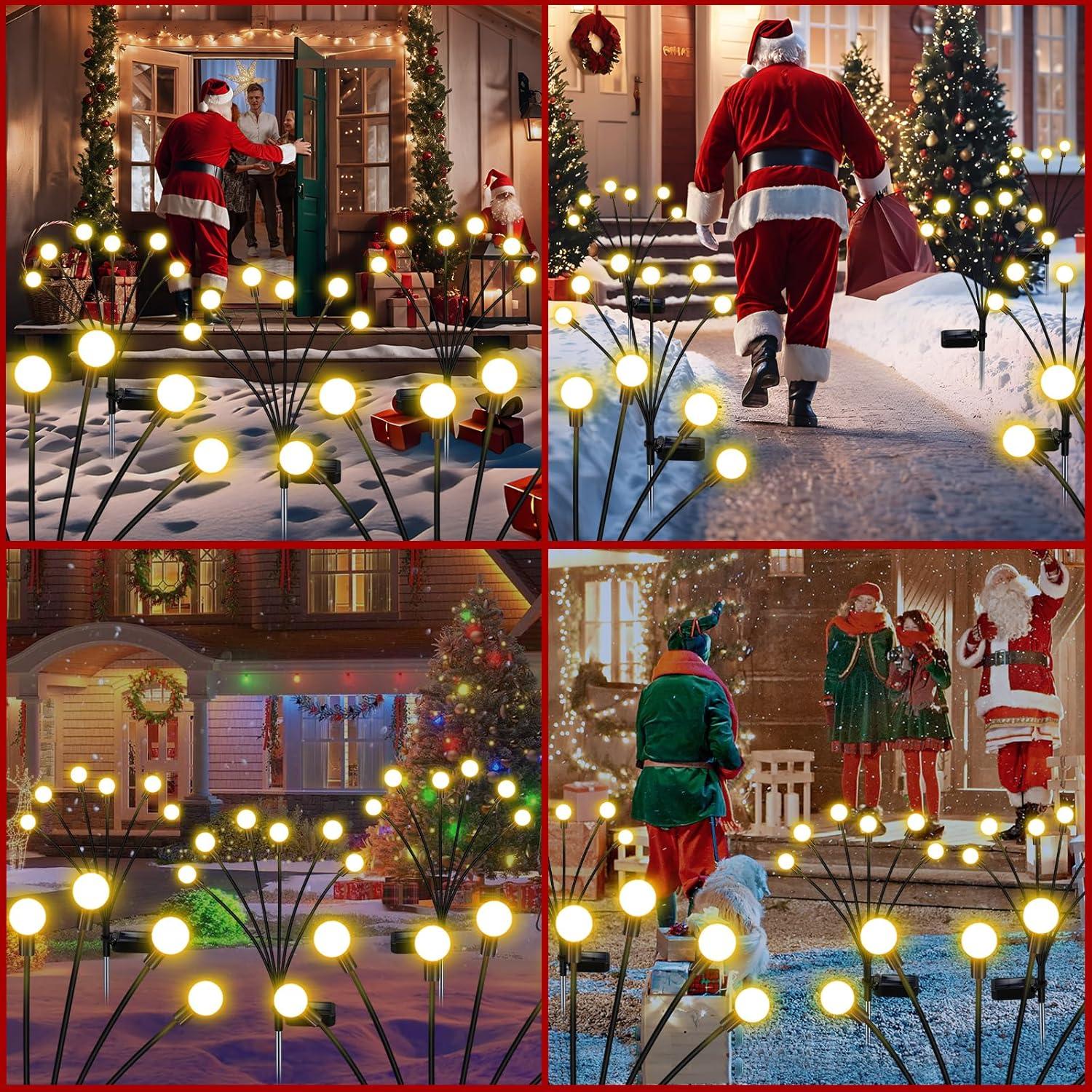 Luces de Jardín Solares NBQQ, Paquete de 4, 32 LED, IP65