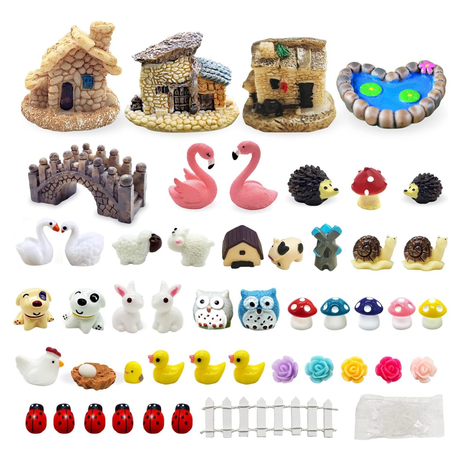 50 Piezas Accesorios Jardín de Hadas Dracarys Resina