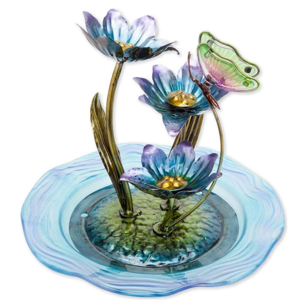 Fuente de Agua Mariposa de Vidrio Bits y Piezas 30.48 cm
