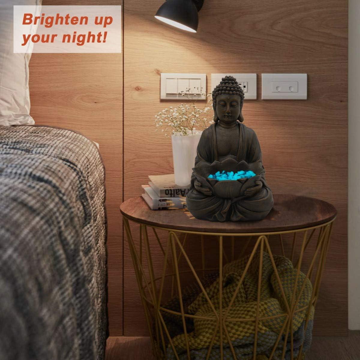 Estatua de Buda Meditador 30.48 cm Goodeco con Loto y Piedras