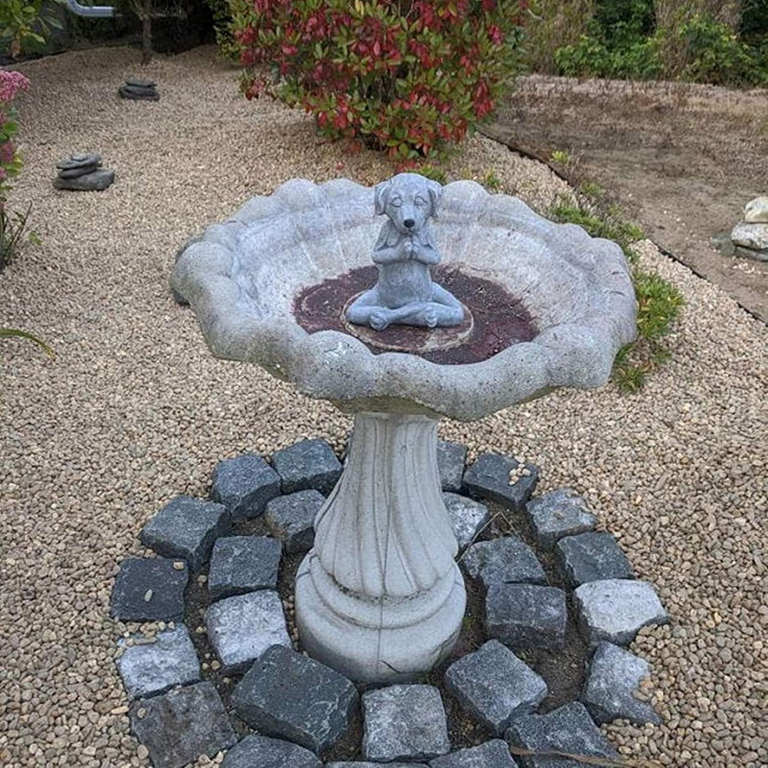 Estatua Perro Zen Meditador Jxueych 12 cm Jardín Hadas