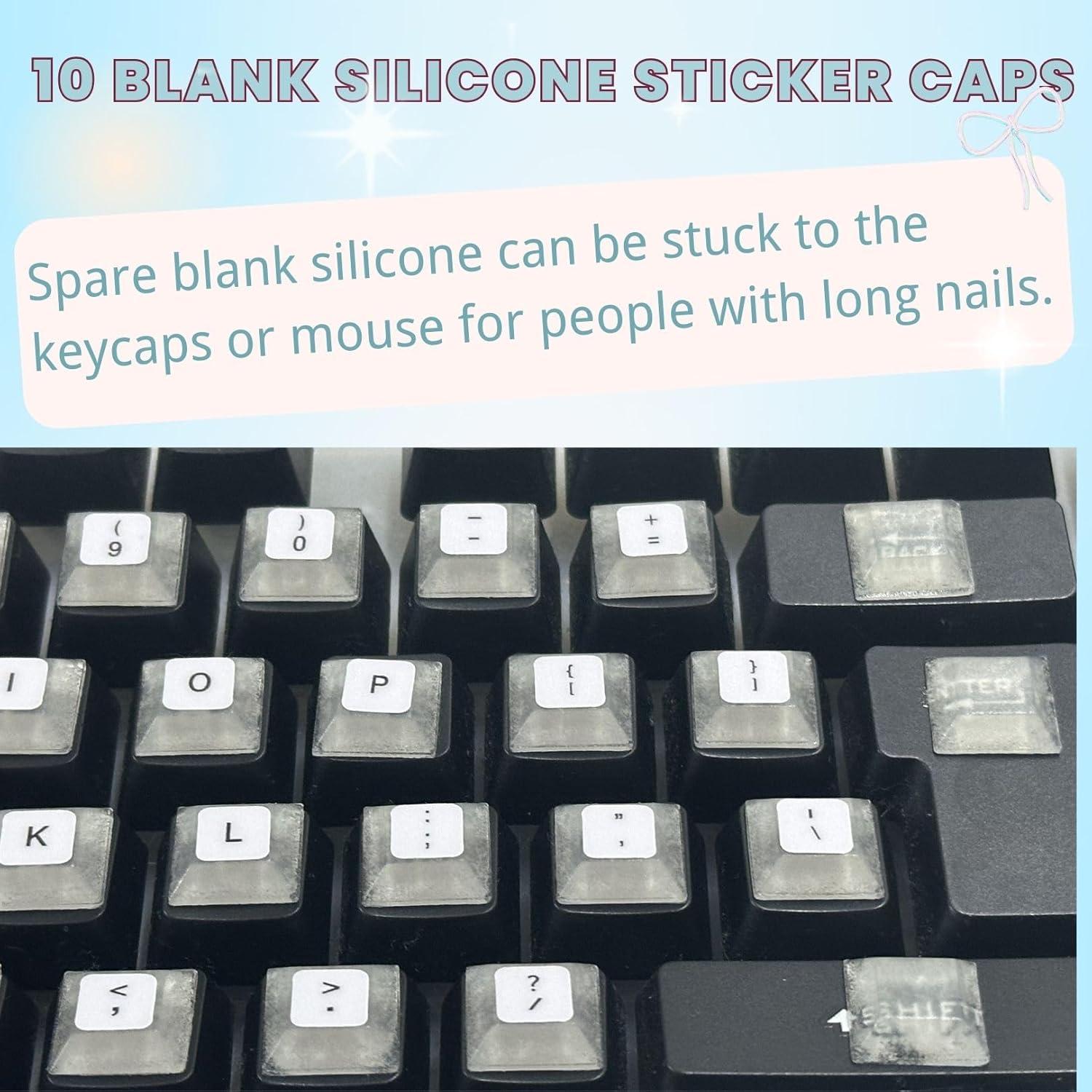 Cubiertas de Teclado de Silicona LikoSpark 72 PCS para Uñas Largas