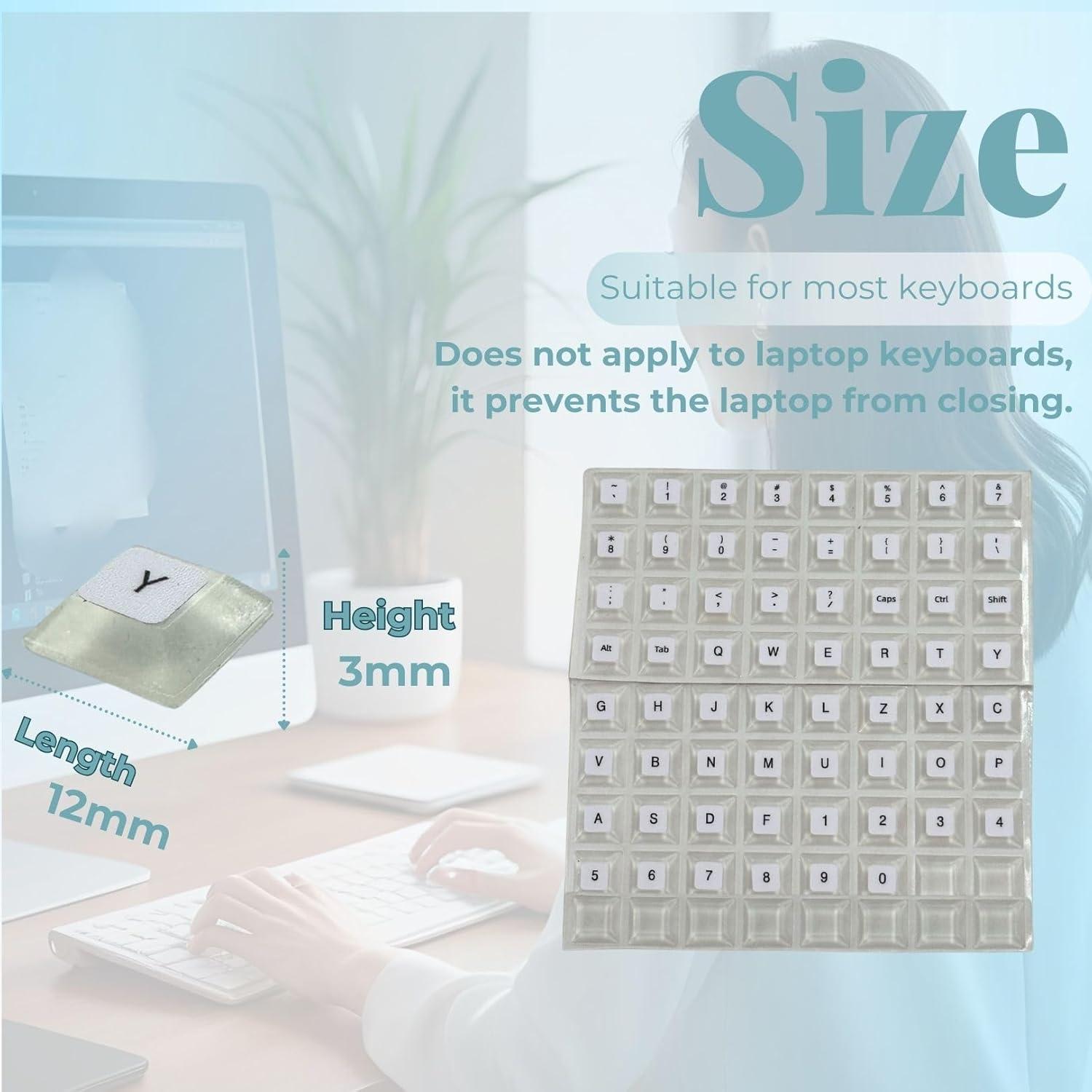 Cubiertas de Teclado de Silicona LikoSpark 72 PCS para Uñas Largas