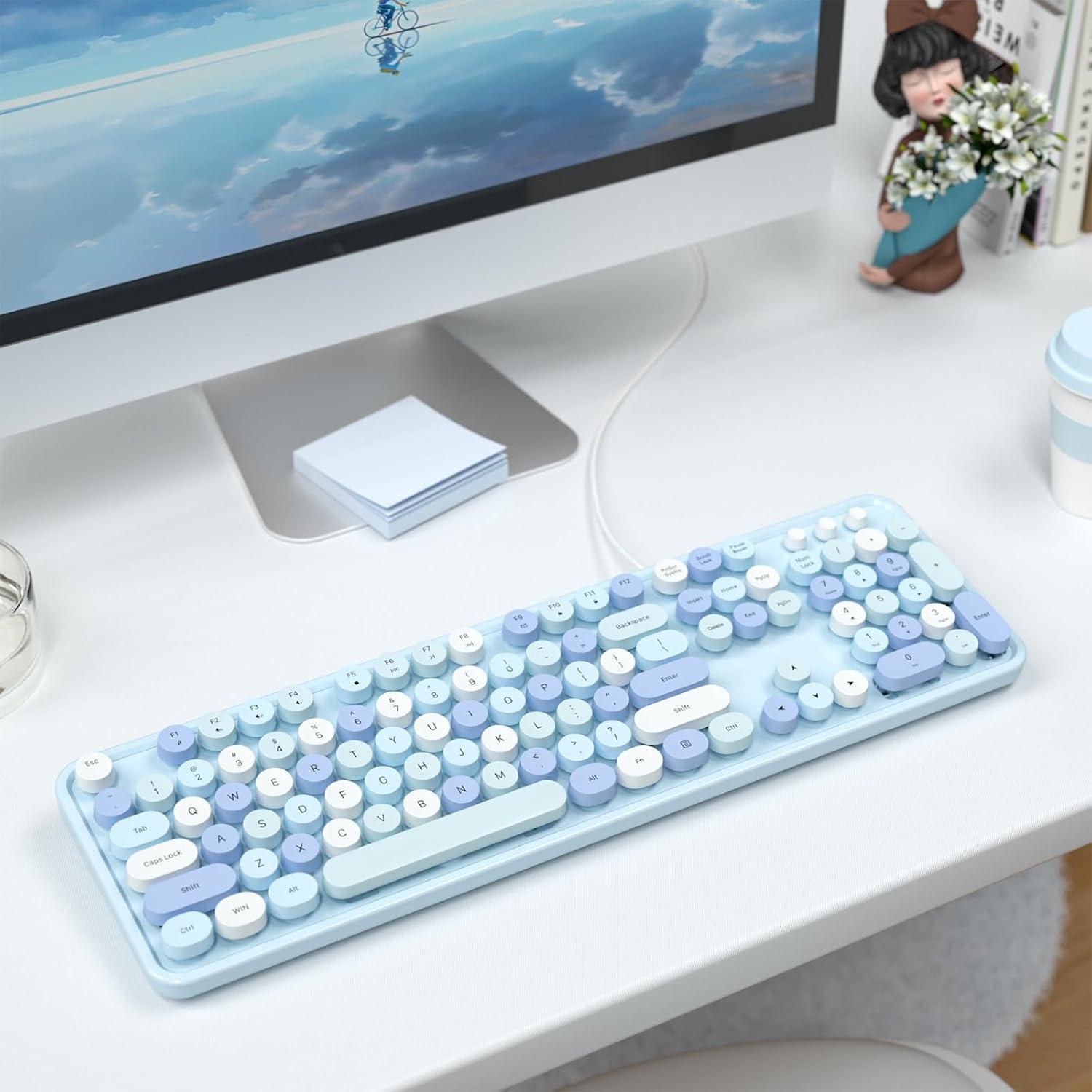 Teclado con Cable MOFII Retro Colorido para PC y Laptop