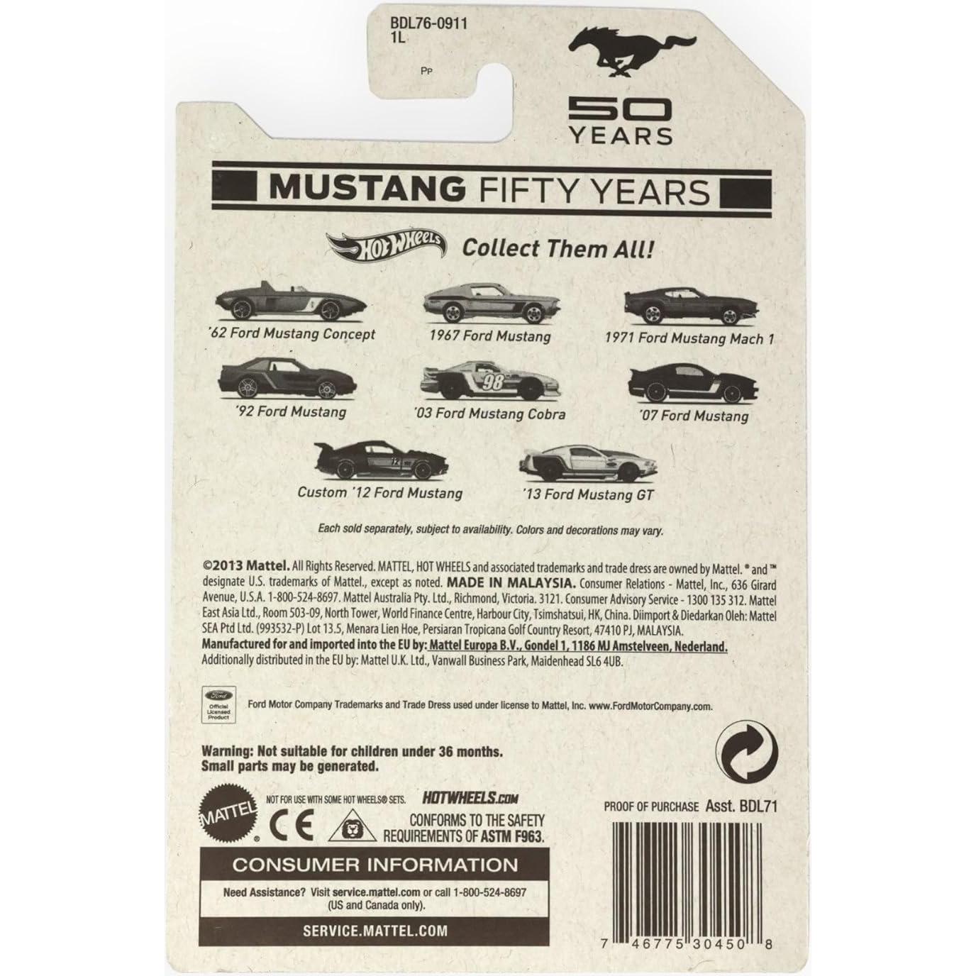 Hot Wheels Mustang 1967 1:64 Escala Coleccionable Amarillo