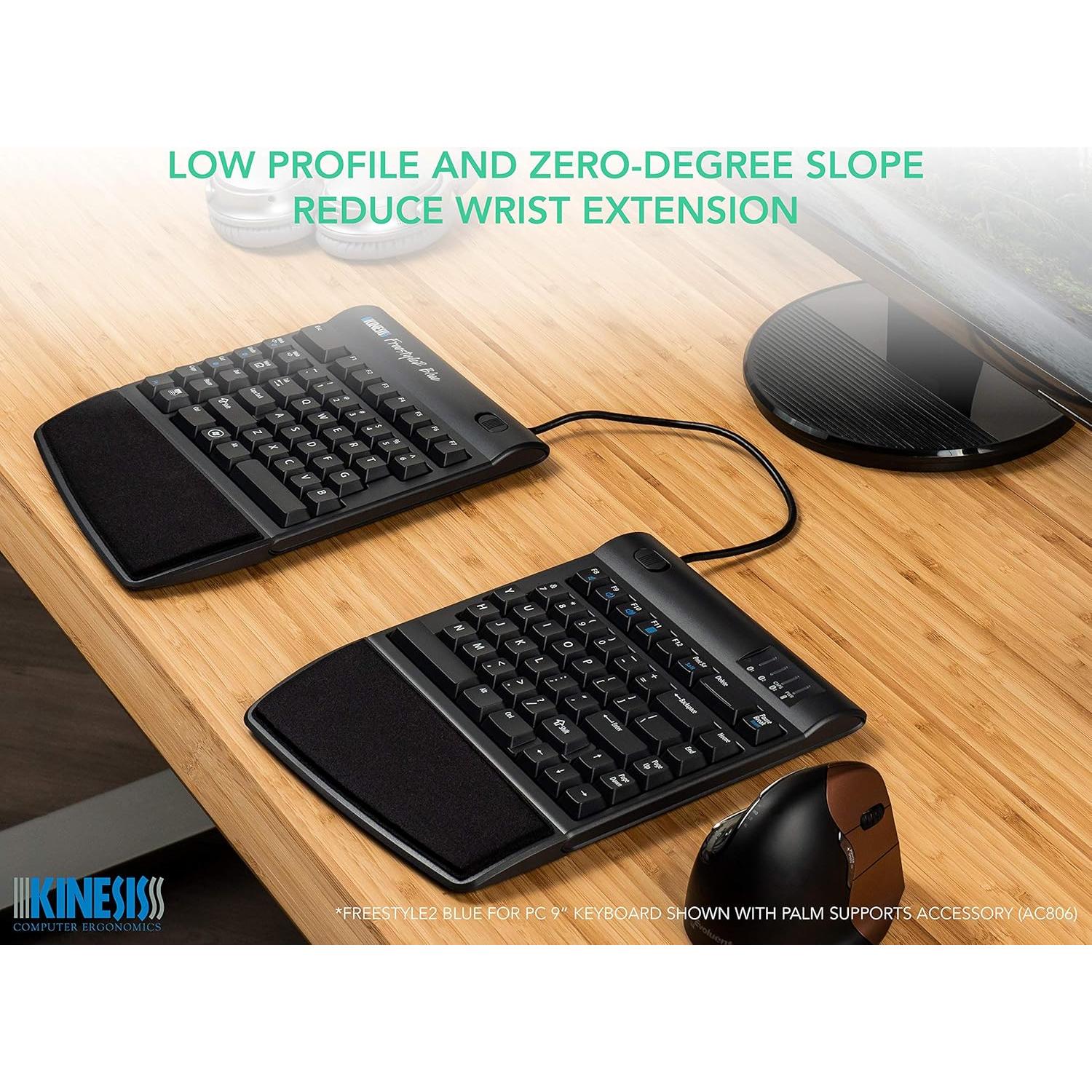 Teclado Ergonómico Inalámbrico Kinesis Freestyle2 Azul 22.86 cm