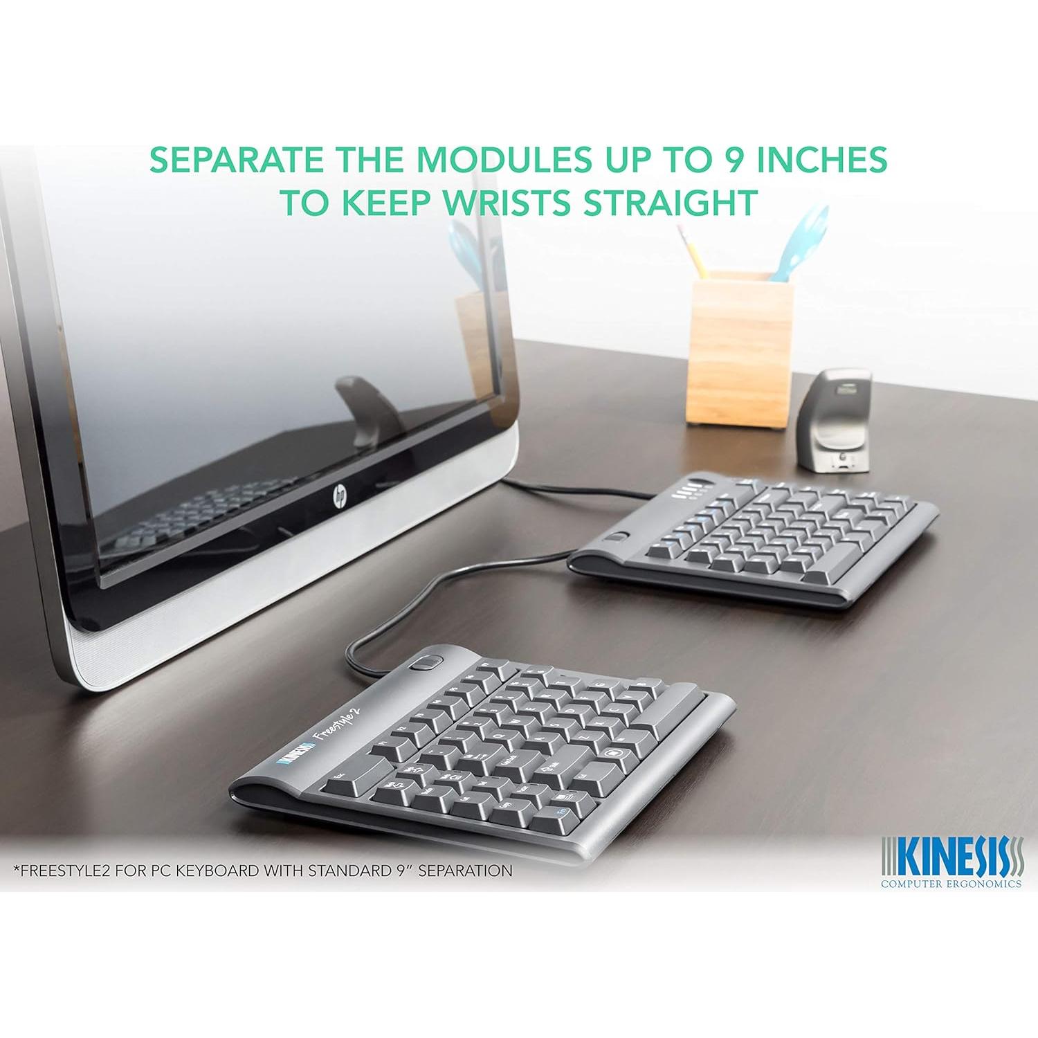 Teclado Ergonómico Inalámbrico Kinesis Freestyle2 Azul 22.86 cm