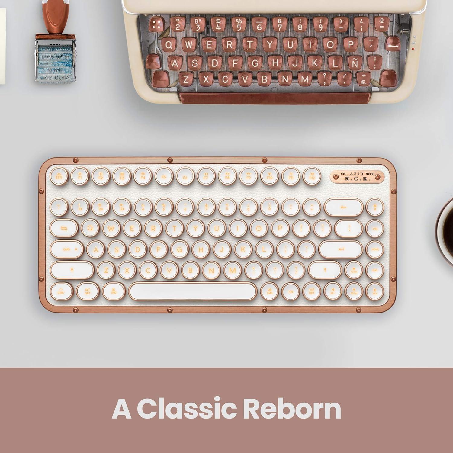 Teclado Mecánico Inalámbrico Azio Retro Posh - Bluetooth/USB