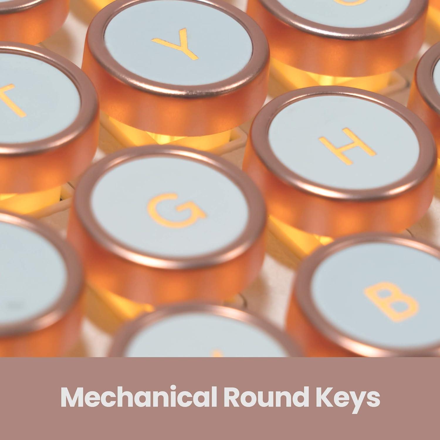 Teclado Mecánico Inalámbrico Azio Retro Posh - Bluetooth/USB