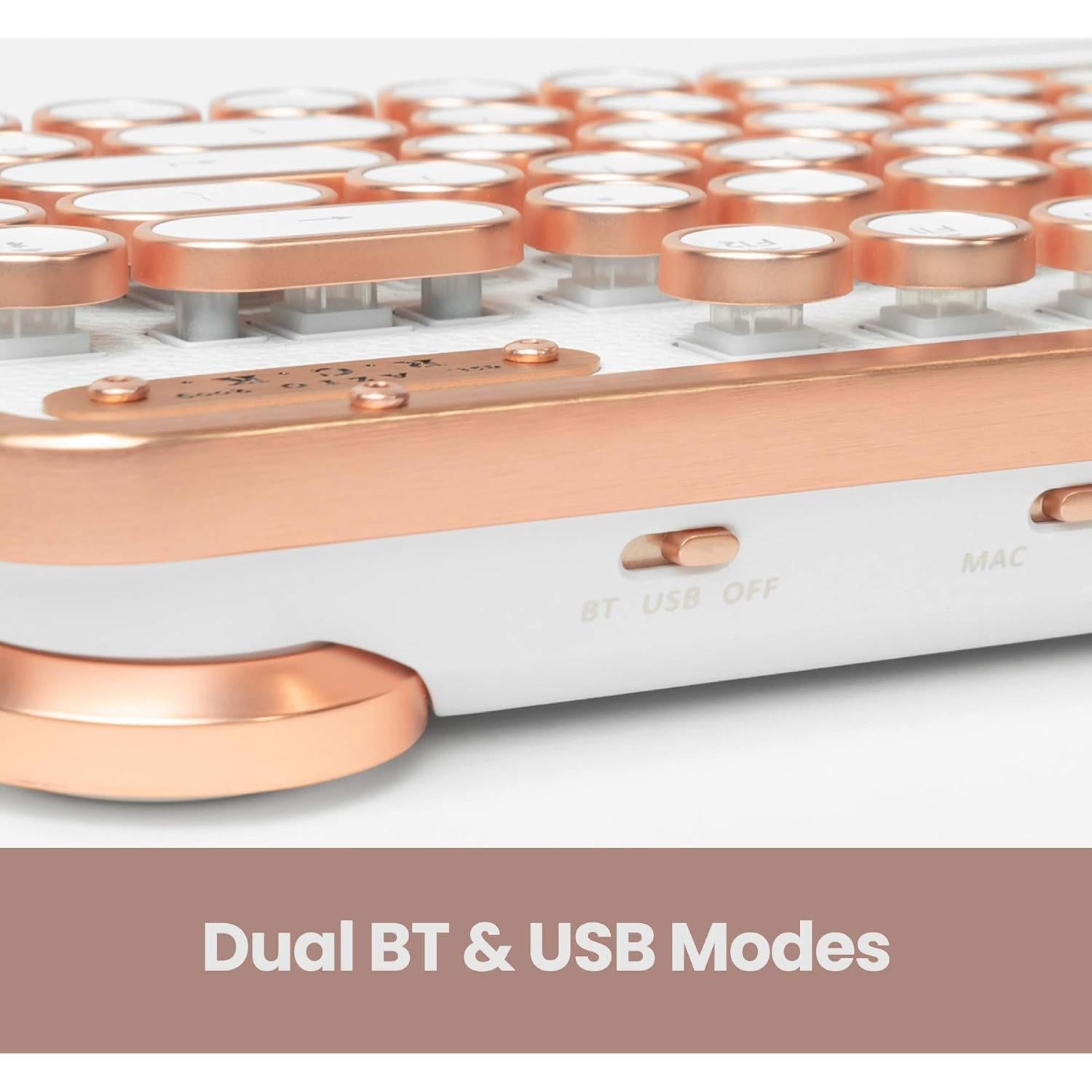 Teclado Mecánico Inalámbrico Azio Retro Posh - Bluetooth/USB