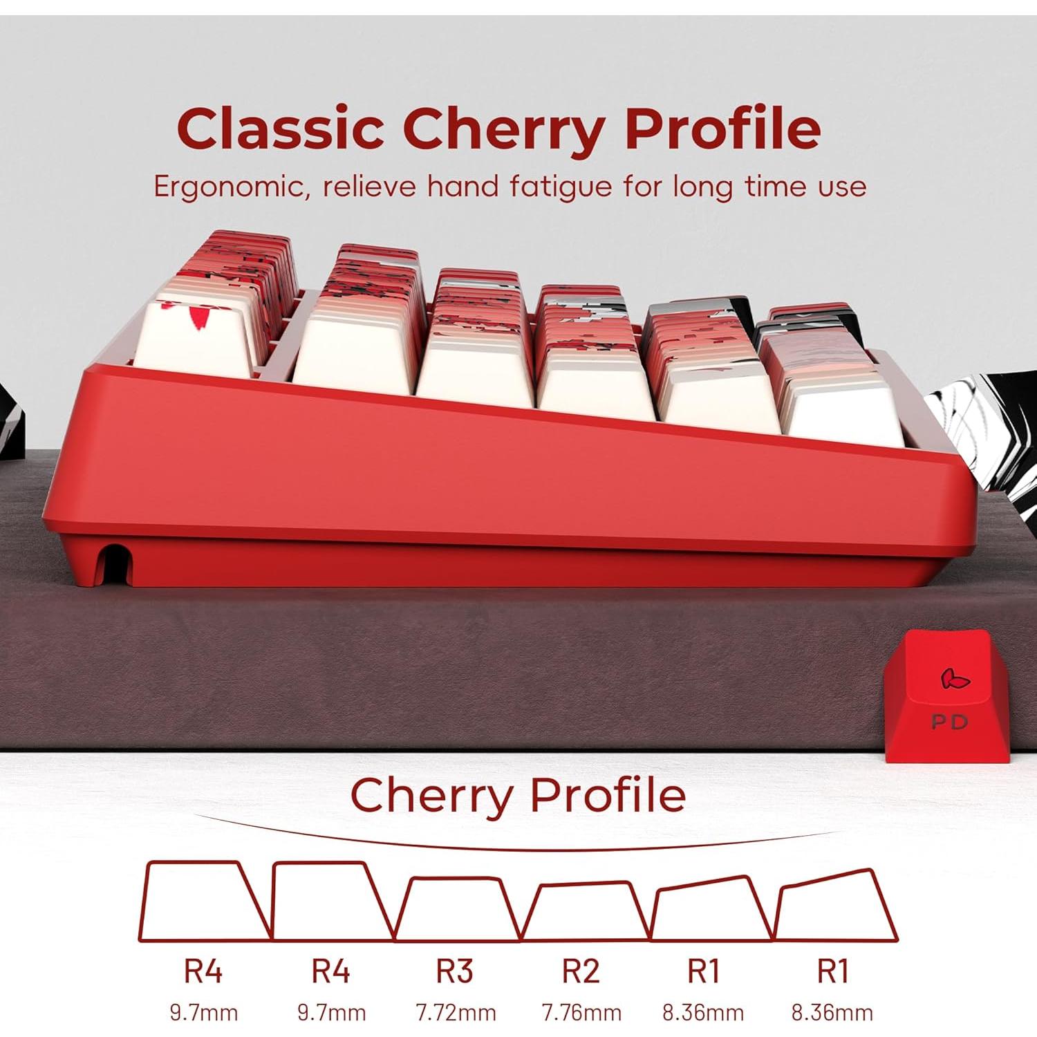 Conjunto de Teclas PBT Anime Japonés Hkfos 131 Teclas RGB