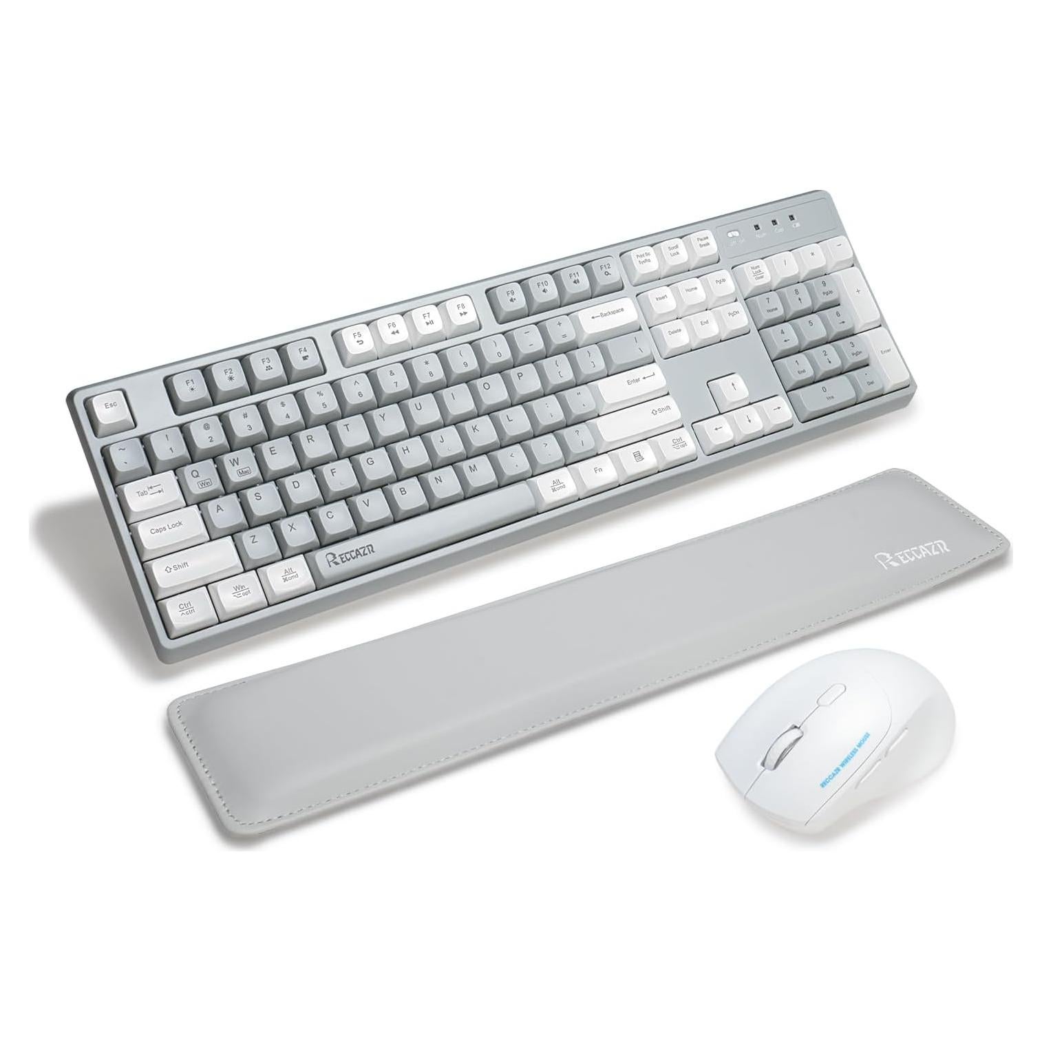 Combo Teclado y Ratón Inalámbrico RECCAZR con Reposamuñecas