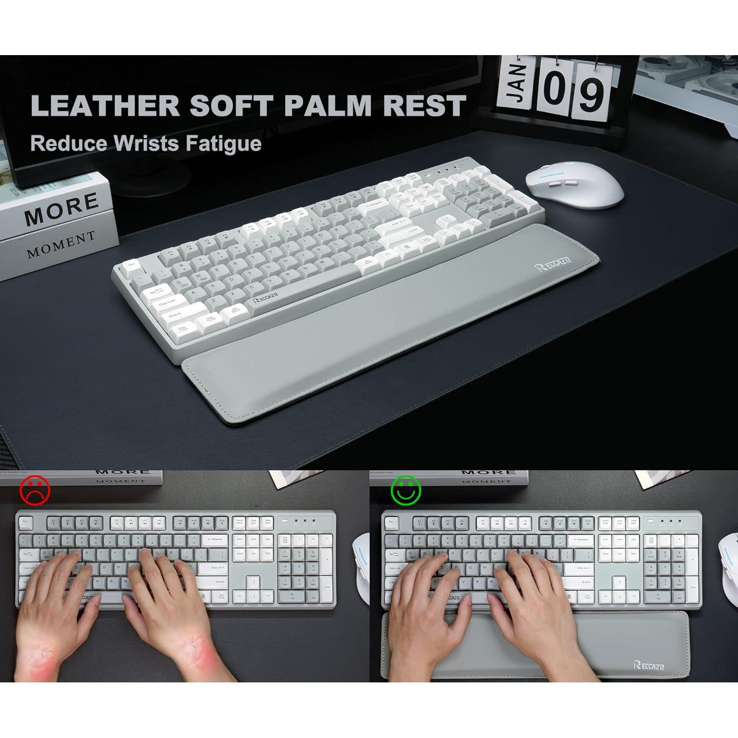 Combo Teclado y Ratón Inalámbrico RECCAZR con Reposamuñecas