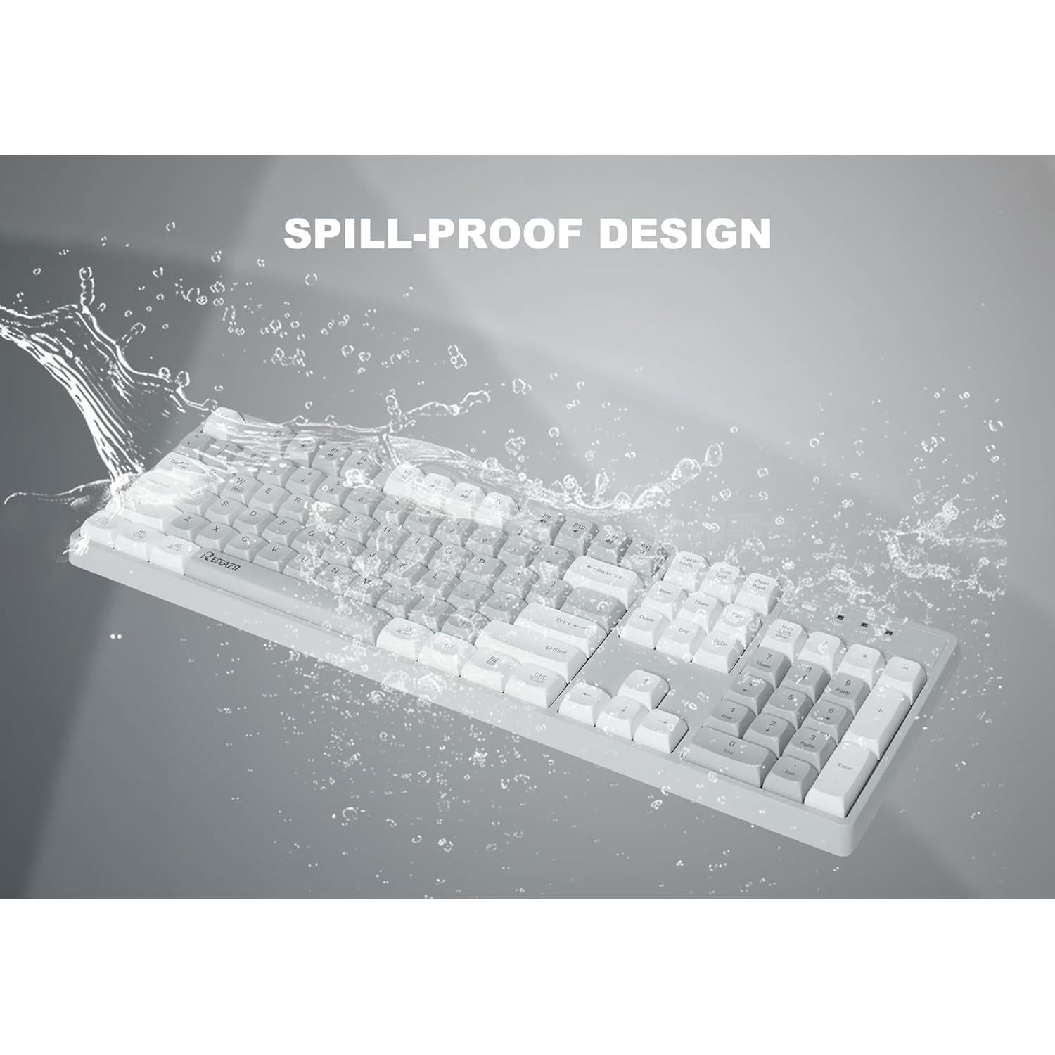 Combo Teclado y Ratón Inalámbrico RECCAZR con Reposamuñecas