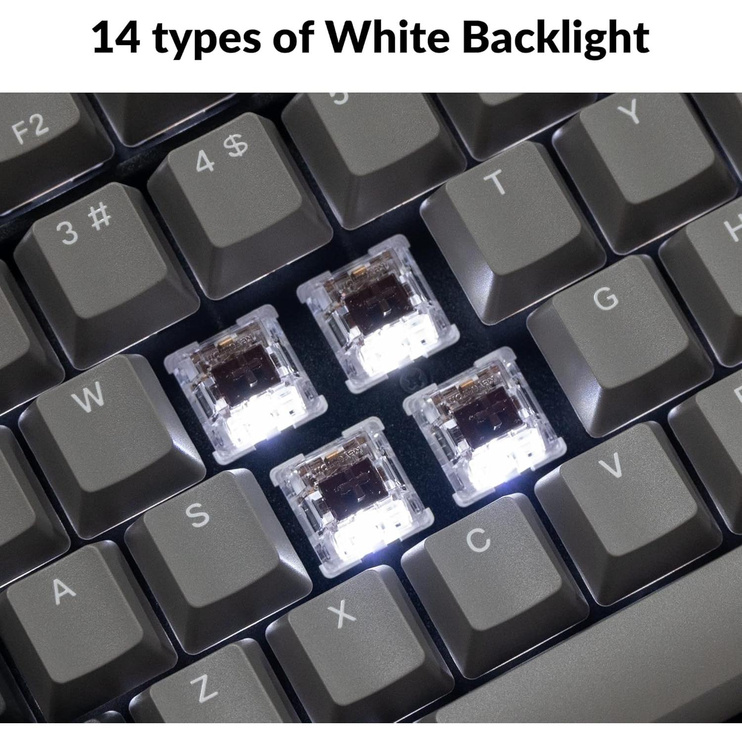 Teclado Mecánico Keychron C2 Pro QMK/VIA Retroiluminado Blanco