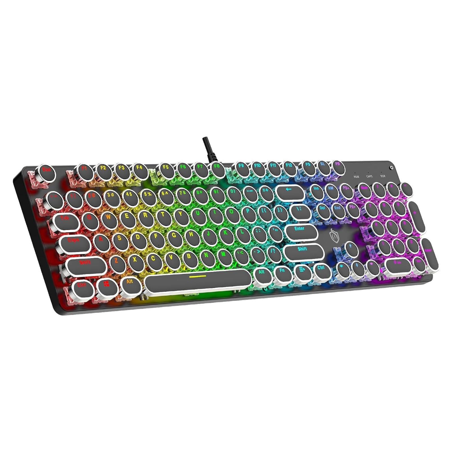 Teclado Mecánico Retroiluminado RGB Gaozen 104 Teclas Negro
