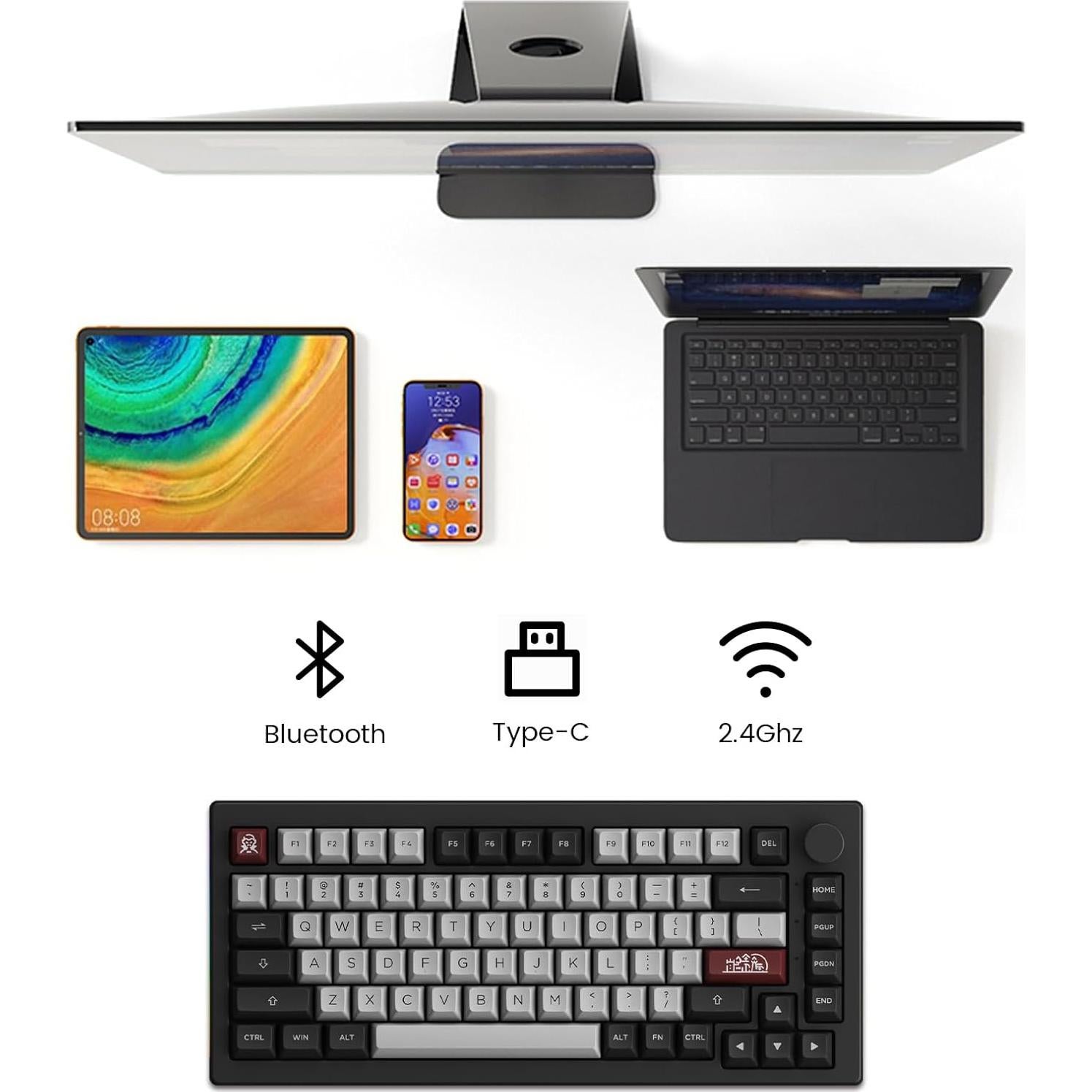 Teclado Mecánico Akko 5075B Plus Castillo Drácula RGB 75%