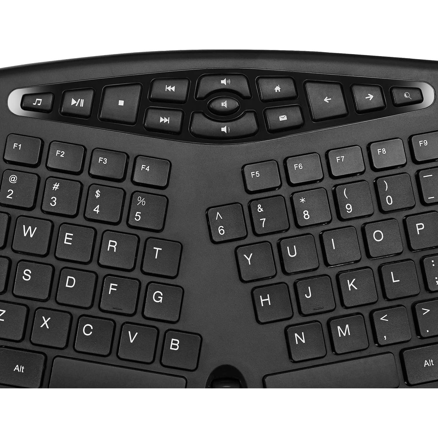 Combo Teclado Ergonómico Inalámbrico y Ratón Óptico Adesso TruForm