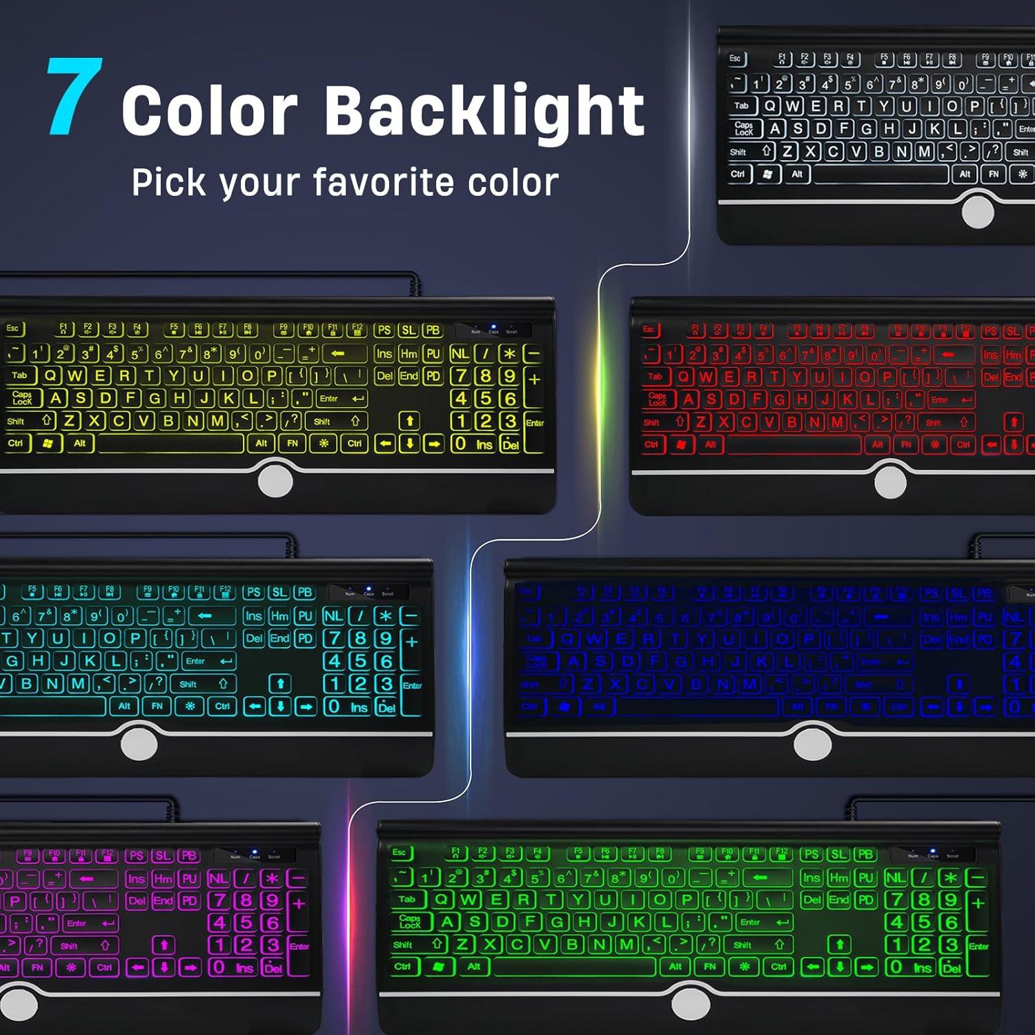 Teclado Retroiluminado HeengYanson HY-0001 USB 7 Colores
