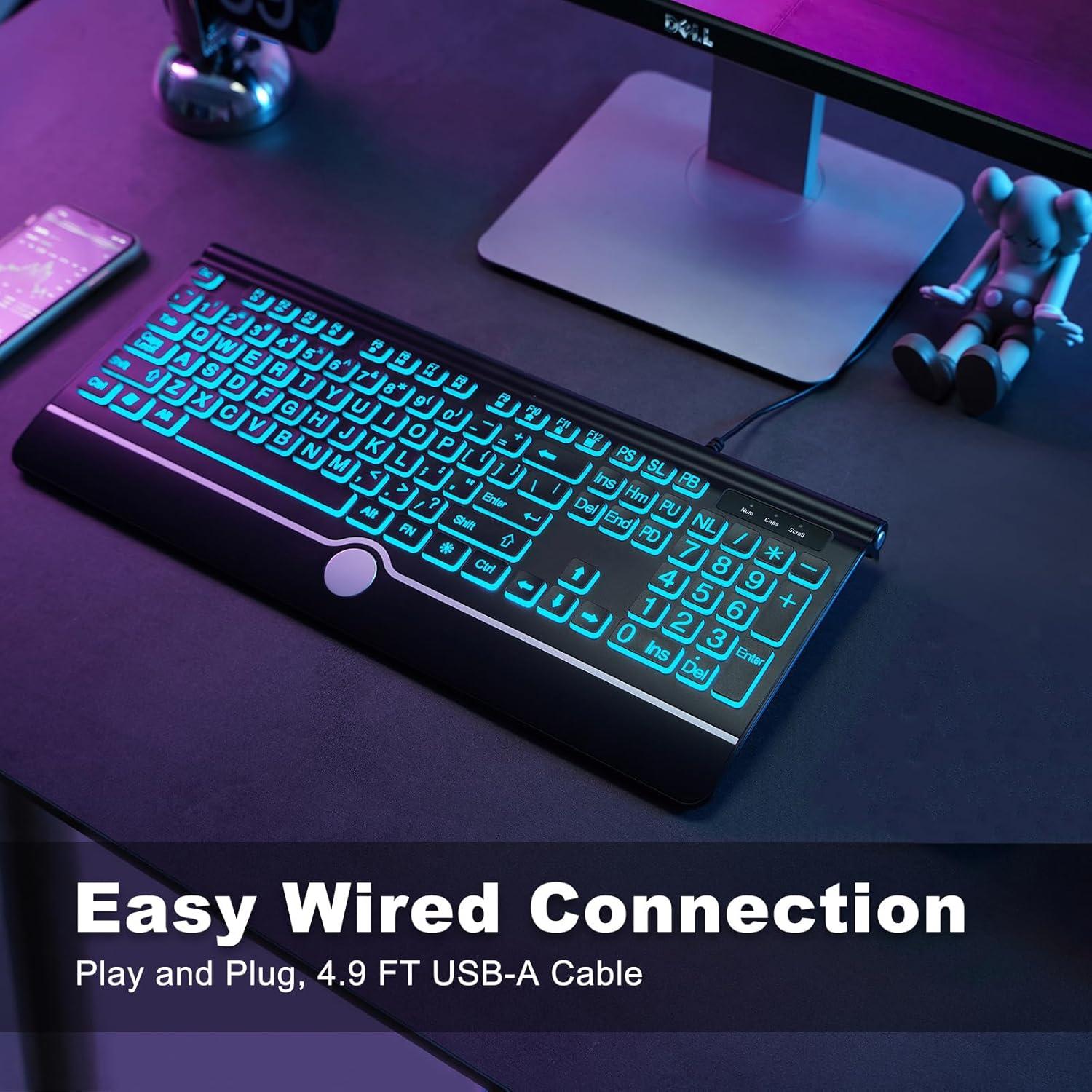 Teclado Retroiluminado HeengYanson HY-0001 USB 7 Colores