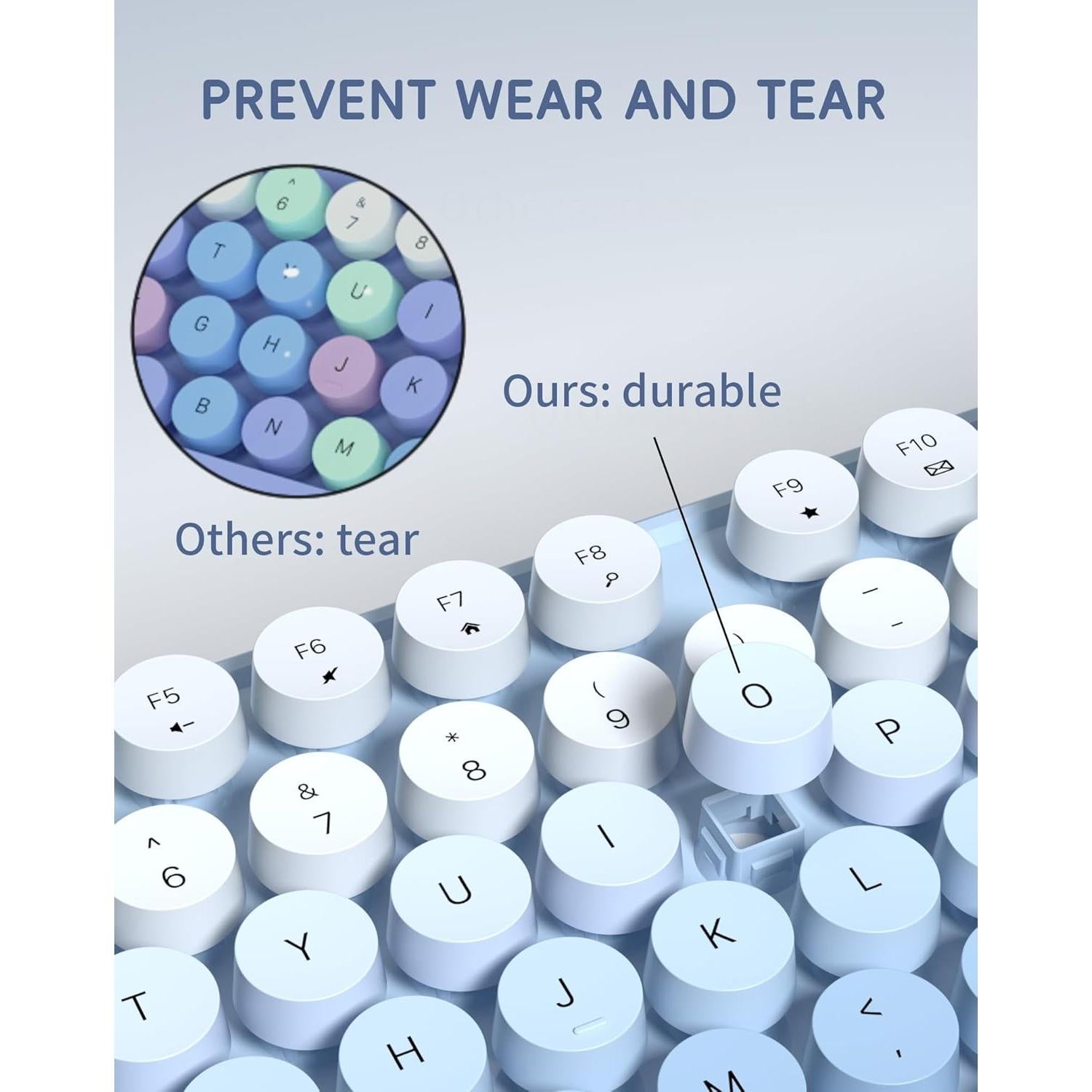 Combo Teclado y Ratón Inalámbrico YUNSHAN K670 Azul 2.4GHz