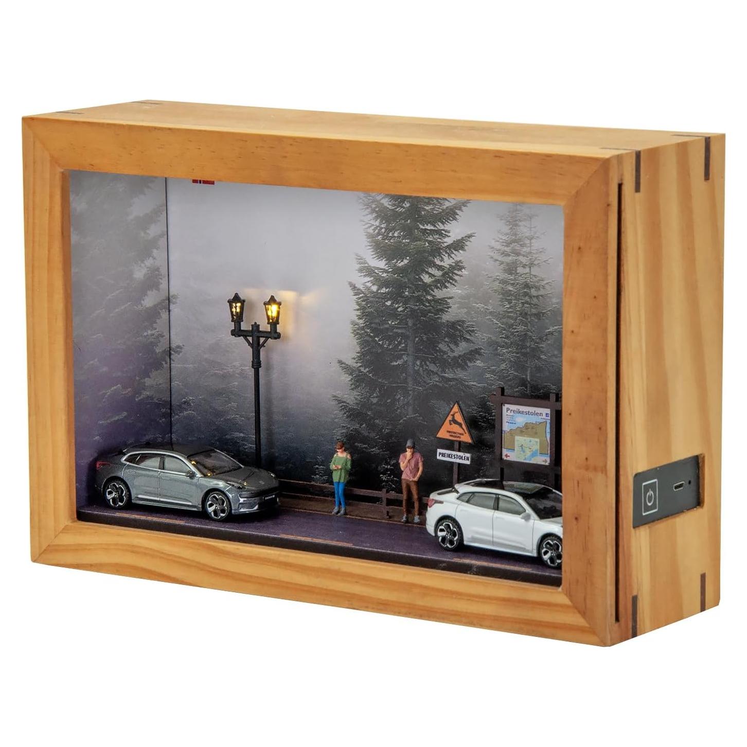 Diorama Bosque 1/64 CXIIUUI Madera Acrílica Montaje Pared