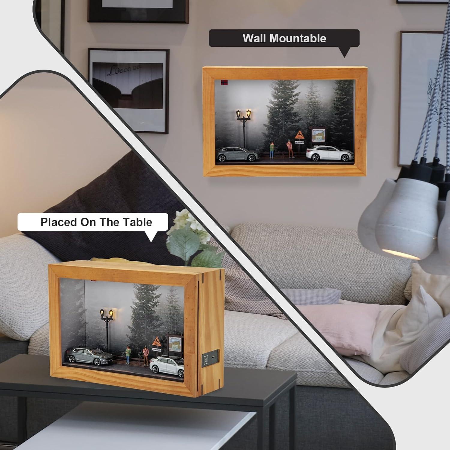 Diorama Bosque 1/64 CXIIUUI Madera Acrílica Montaje Pared