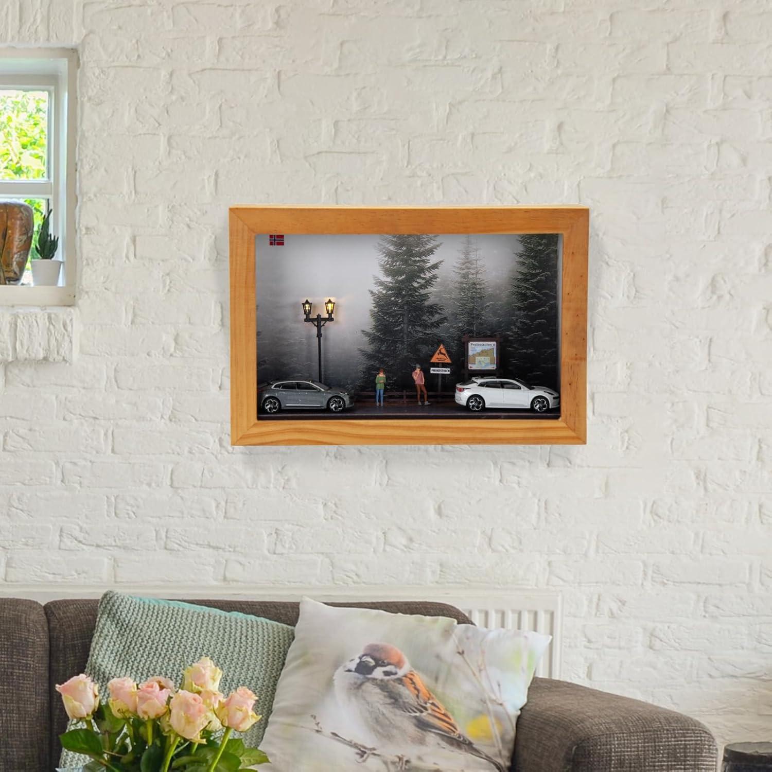 Diorama Bosque 1/64 CXIIUUI Madera Acrílica Montaje Pared