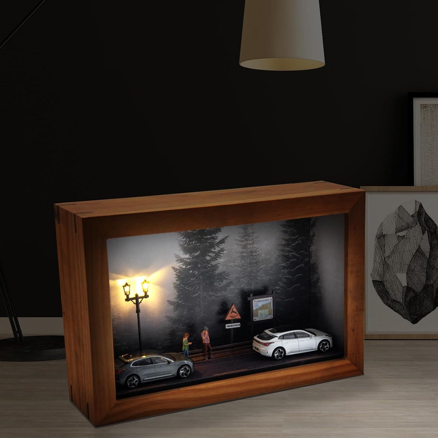 Diorama Bosque 1/64 CXIIUUI Madera Acrílica Montaje Pared