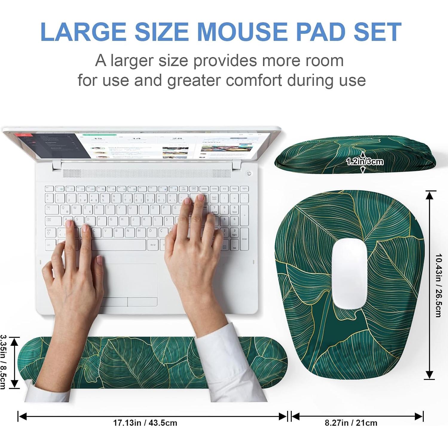 Alfombrilla de Ratón Ergonómica Laokiiy con Reposamuñecas Verde