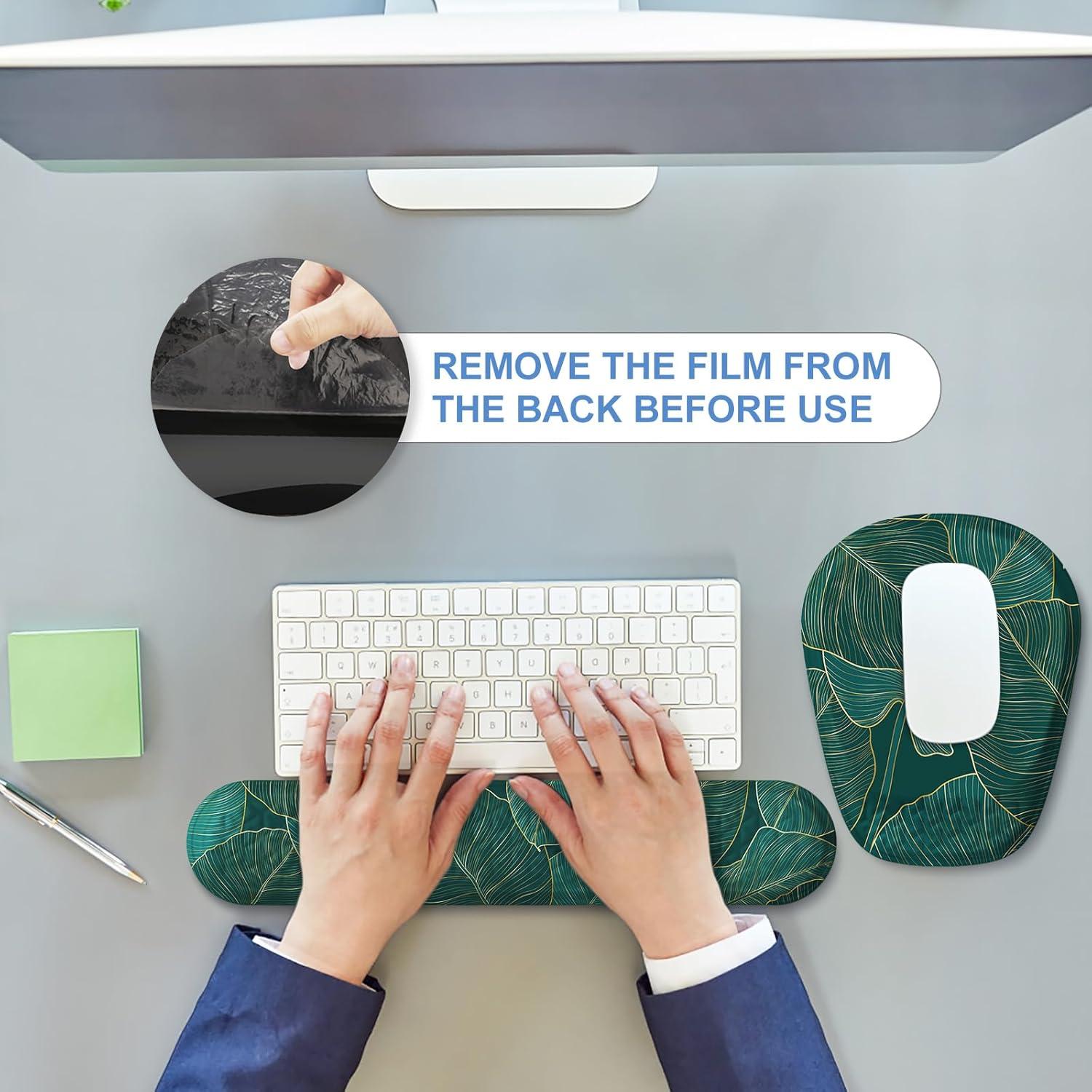 Alfombrilla de Ratón Ergonómica Laokiiy con Reposamuñecas Verde