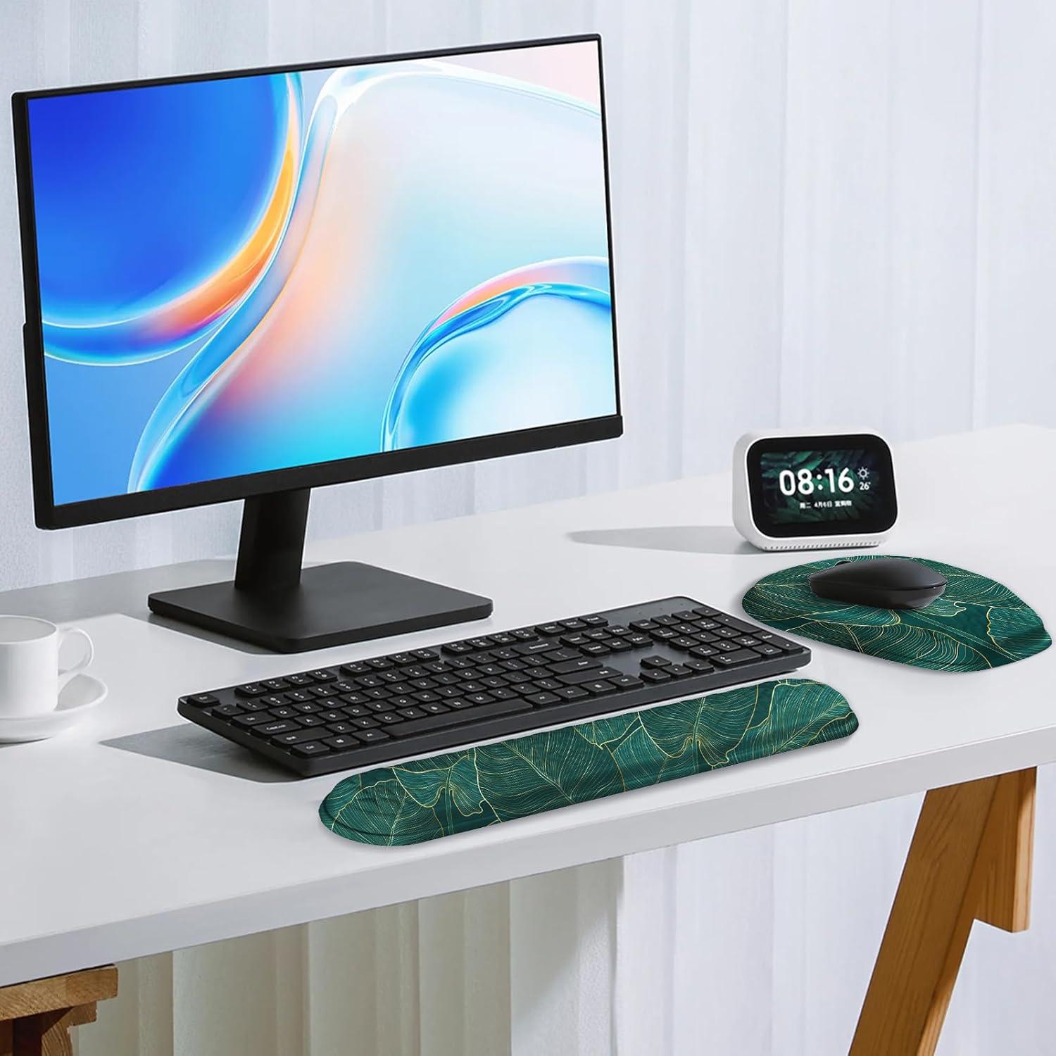 Alfombrilla de Ratón Ergonómica Laokiiy con Reposamuñecas Verde