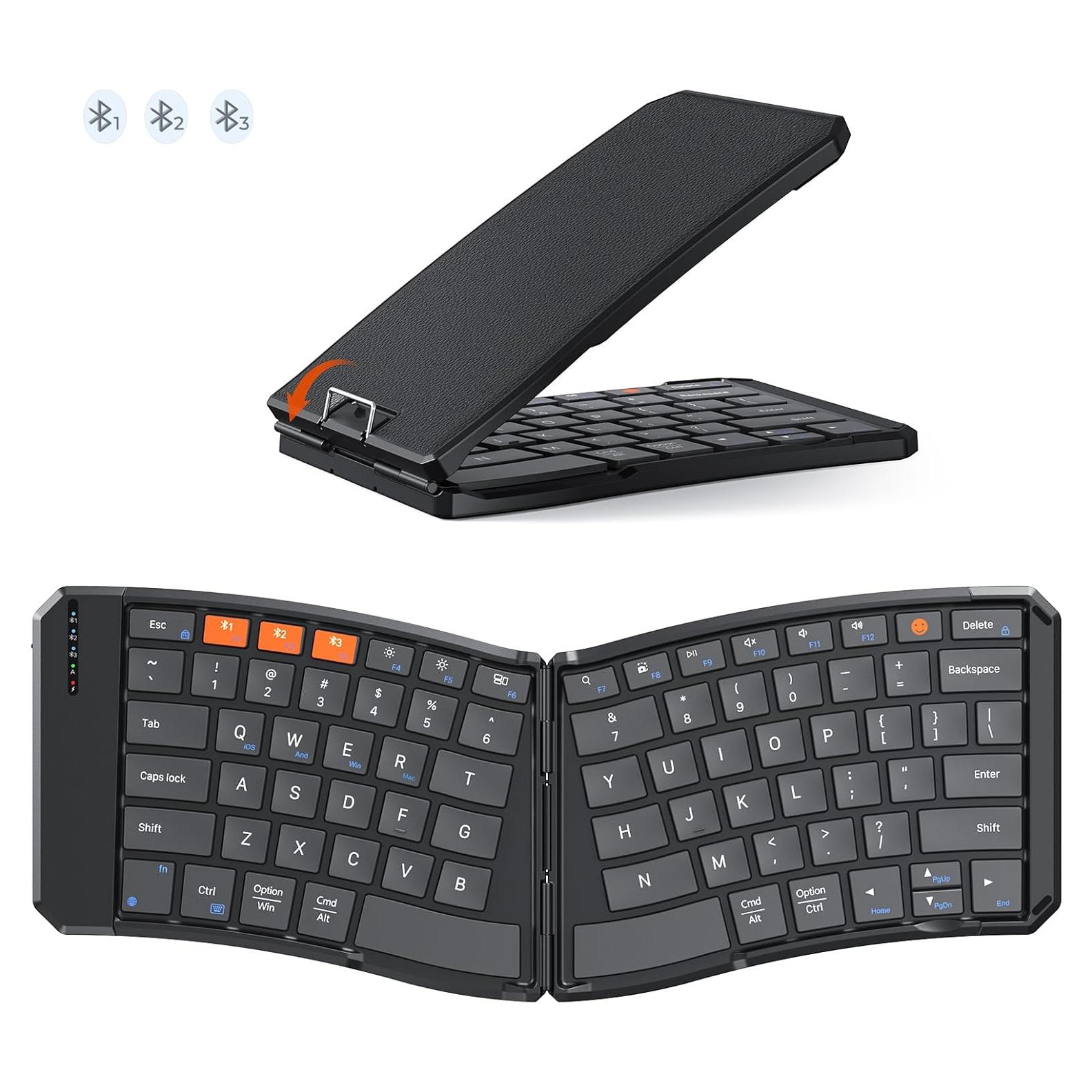 Teclado Plegable Ergonómico Meetion K9880 Bluetooth Inalámbrico