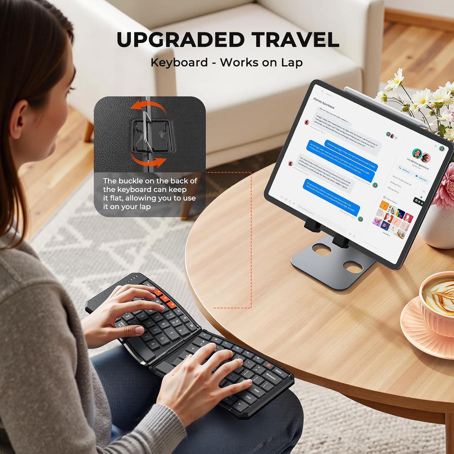 Teclado Plegable Ergonómico Meetion K9880 Bluetooth Inalámbrico