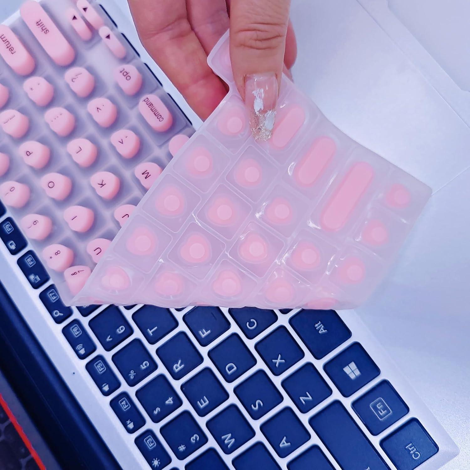 Cubierta de Teclado Rosa WANTHER para Uñas Largas MacBook Pro 13"
