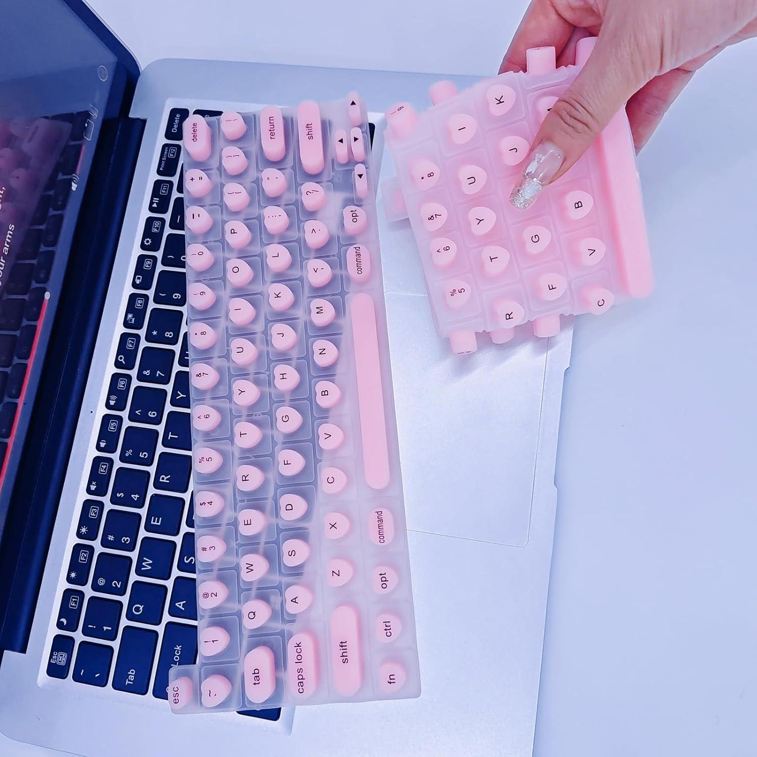 Cubierta de Teclado Rosa WANTHER para Uñas Largas MacBook Pro 13"