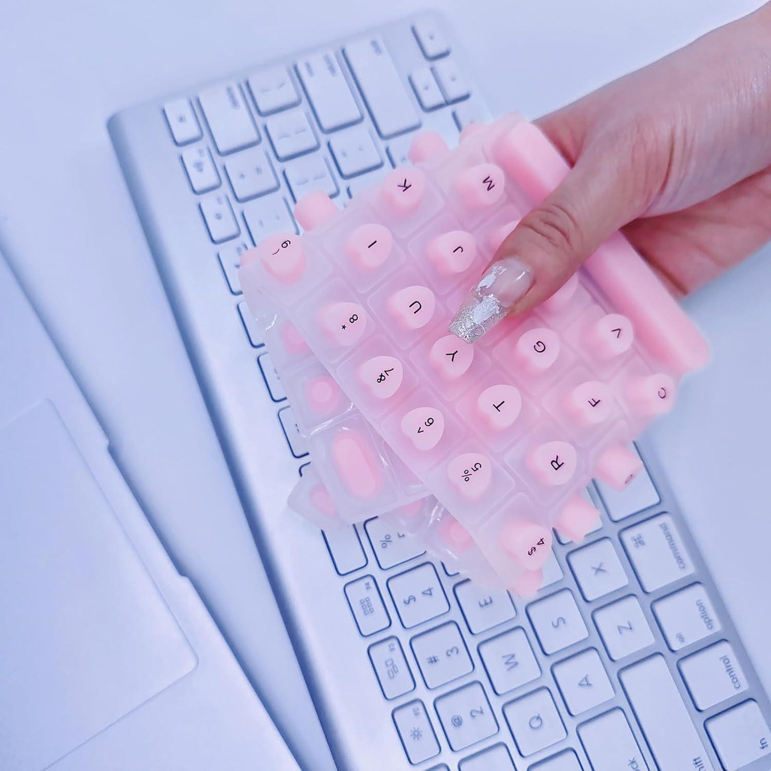 Cubierta de Teclado Rosa WANTHER para Uñas Largas MacBook Pro 13"