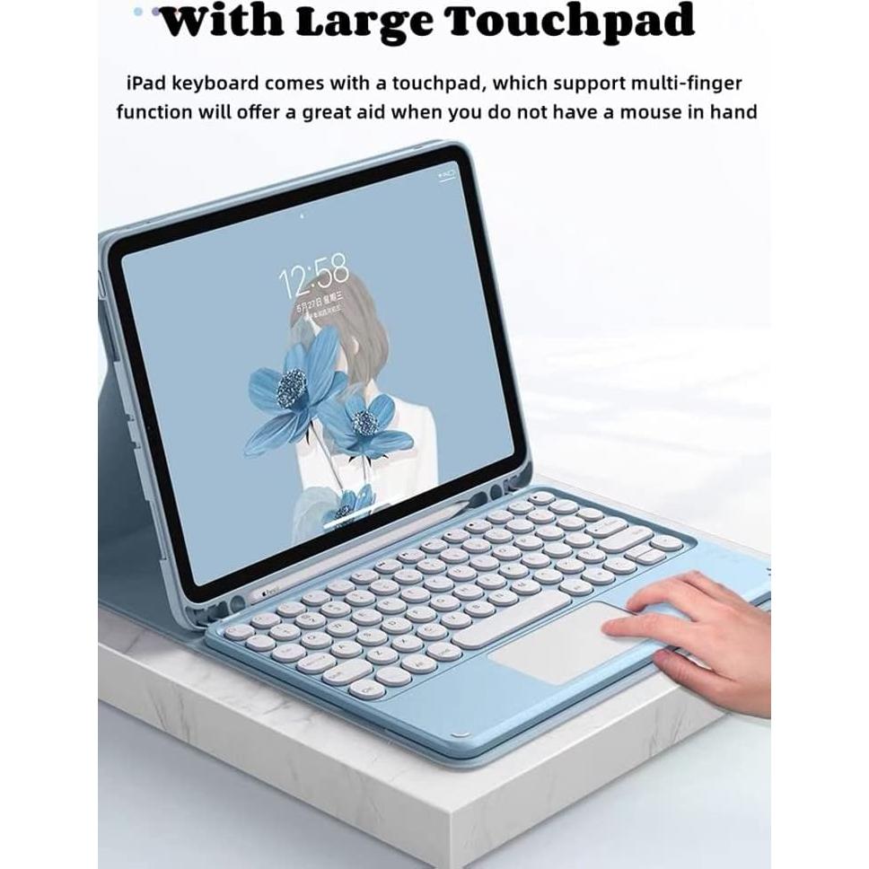 Funda Teclado Inalámbrico AnMengXinLing para iPad 11" 2025/10" 2022
